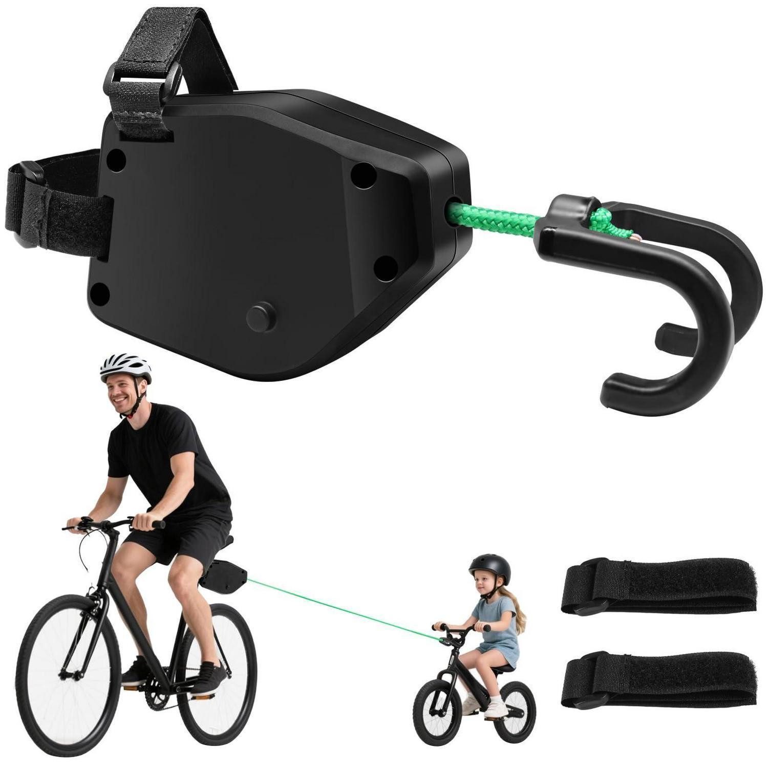 LuxusKollektion Abschleppseil Abschleppseil Zugseil Fahrrad Kinder Follow Me Schwarz (Für Fahrrad)