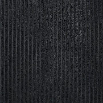 Stofferia Stoff Polsterstoff Teflon Extra Breitcord Coimbra Schwarz, Breite 140 cm, Meterware