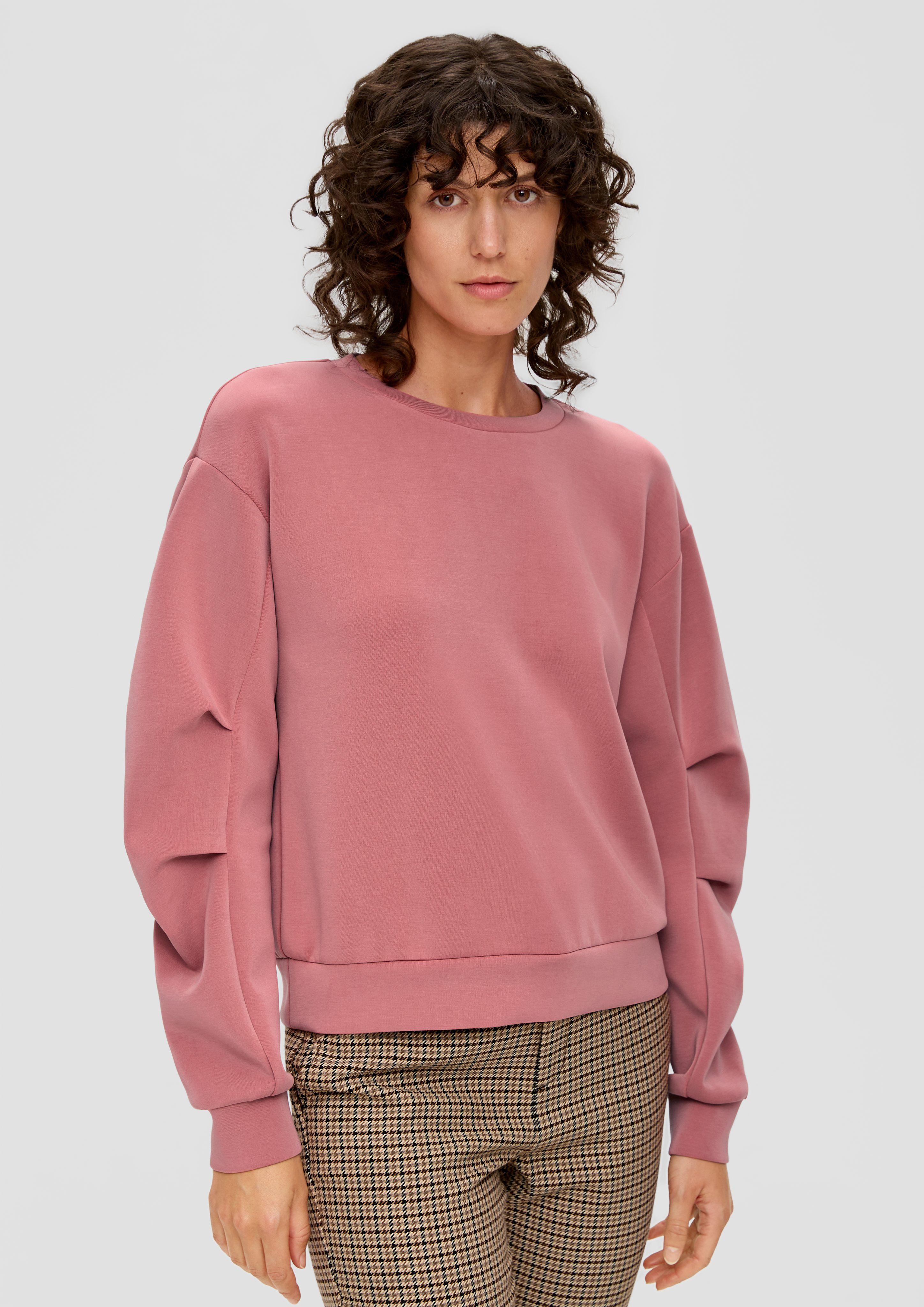 s.Oliver Sweatshirt Sweatshirt aus Scuba papaya