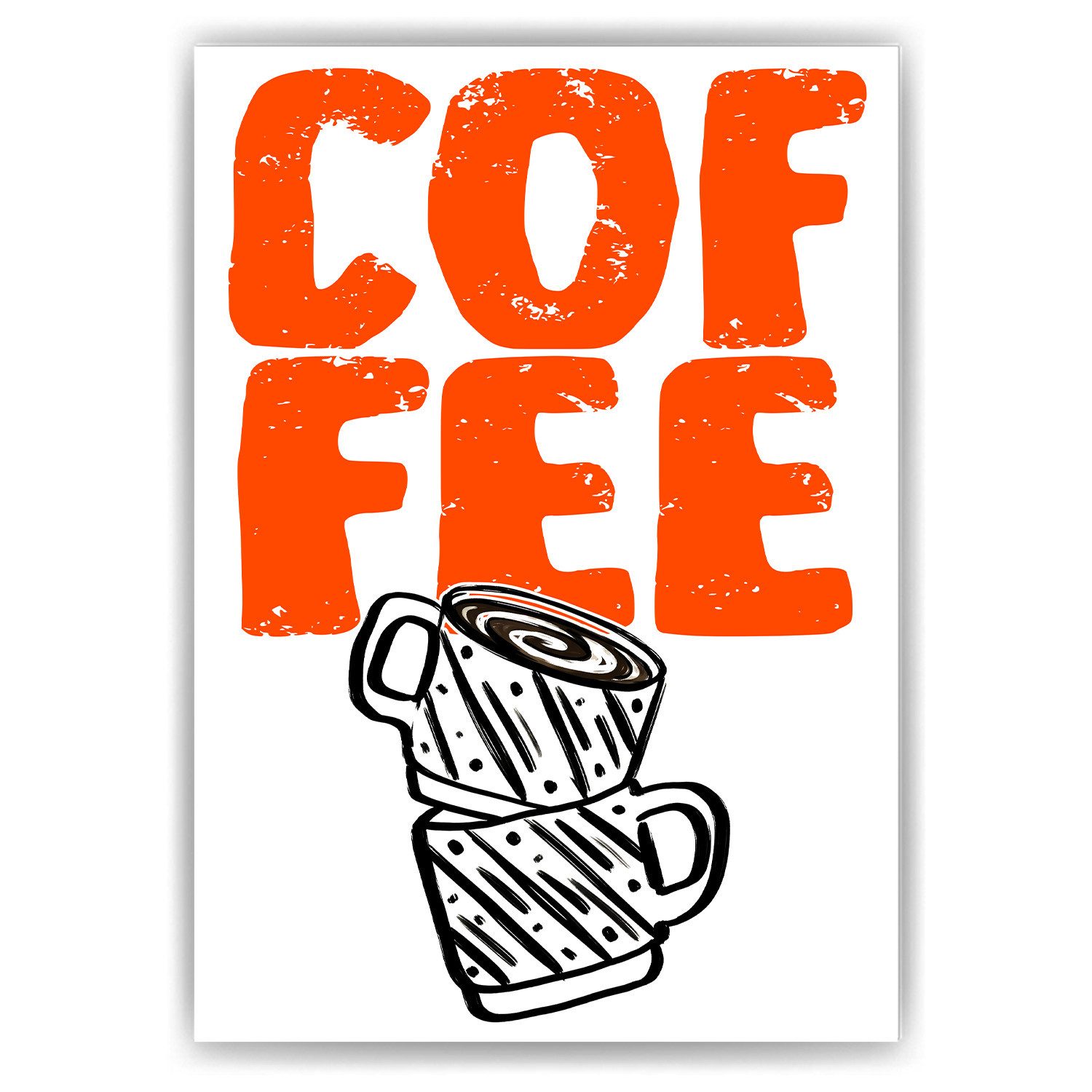 Tigerlino Poster Coffee Poster Vintage Kaffee Wandbild Küche Café Deko Barista