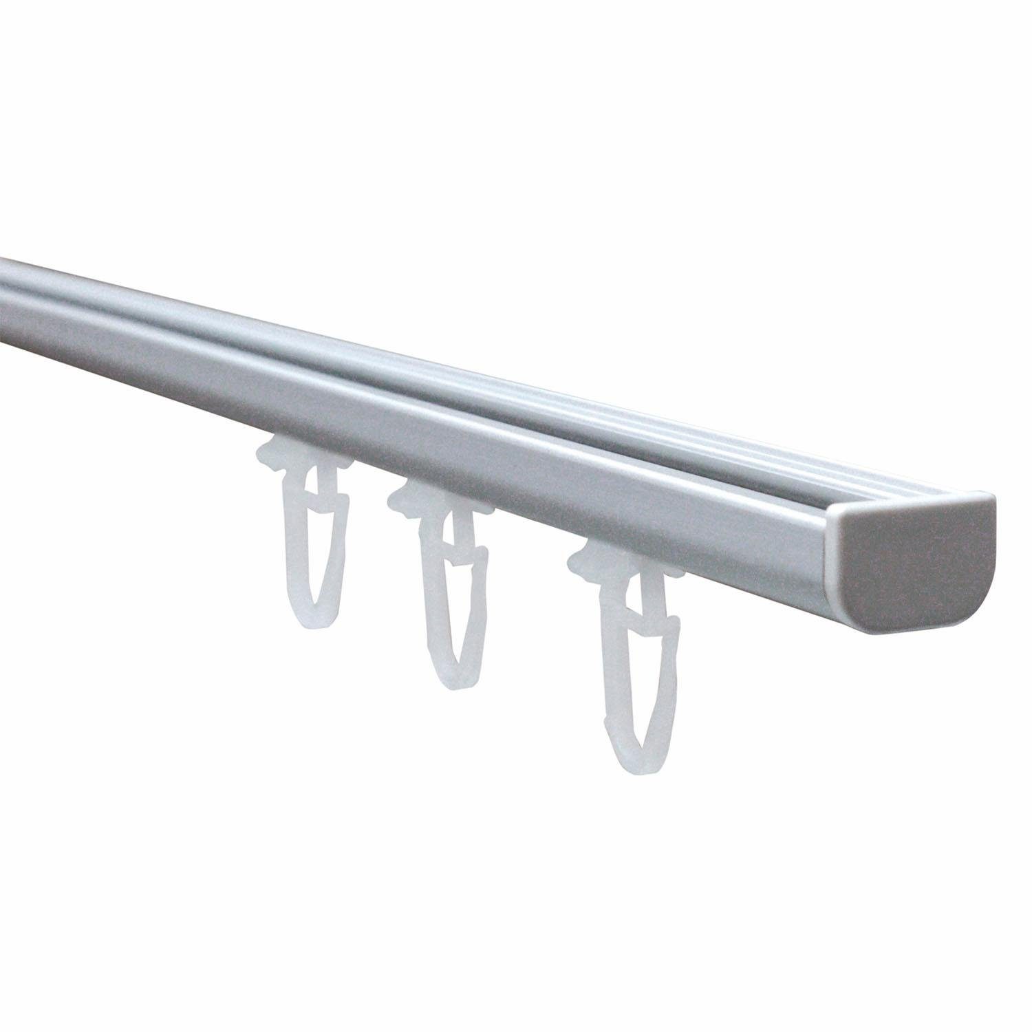 Good Life Vorhangschiene Avana, 1-läufig, Fixmaß, verschraubt, Aluminium, Kunststoff, Metall