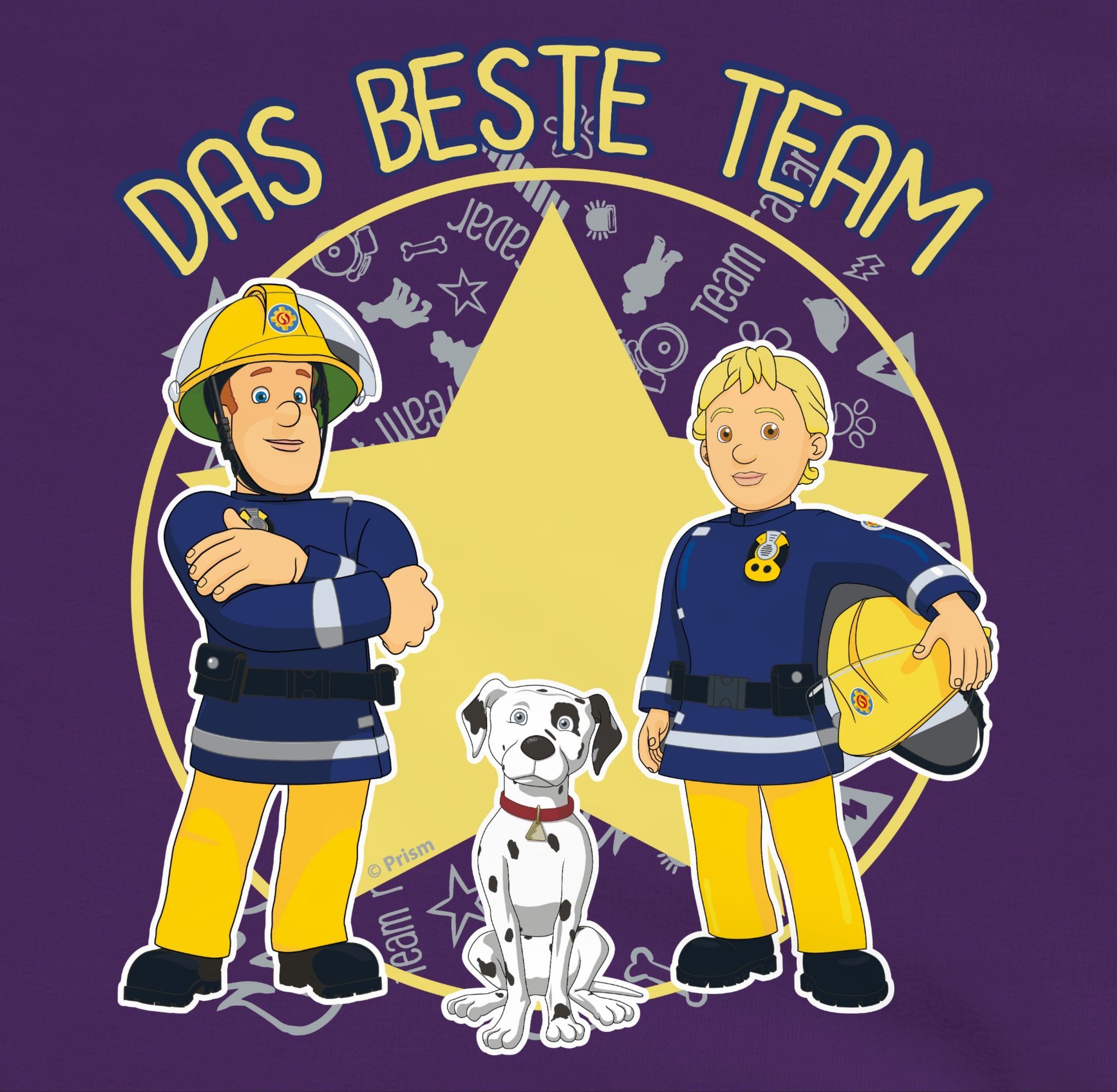 Shirtracer Hoodie Das beste Team - Sam, Penny & Schnuffi Feuerwehrmann Sam Mädchen