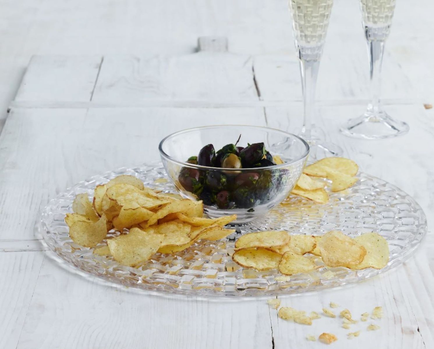 Nachtmann Kuchenplatte Nachtmann Kuchenplatte / Chip and Dip Bossa Nova Kristallglas, Kristallglas, (1-tlg)