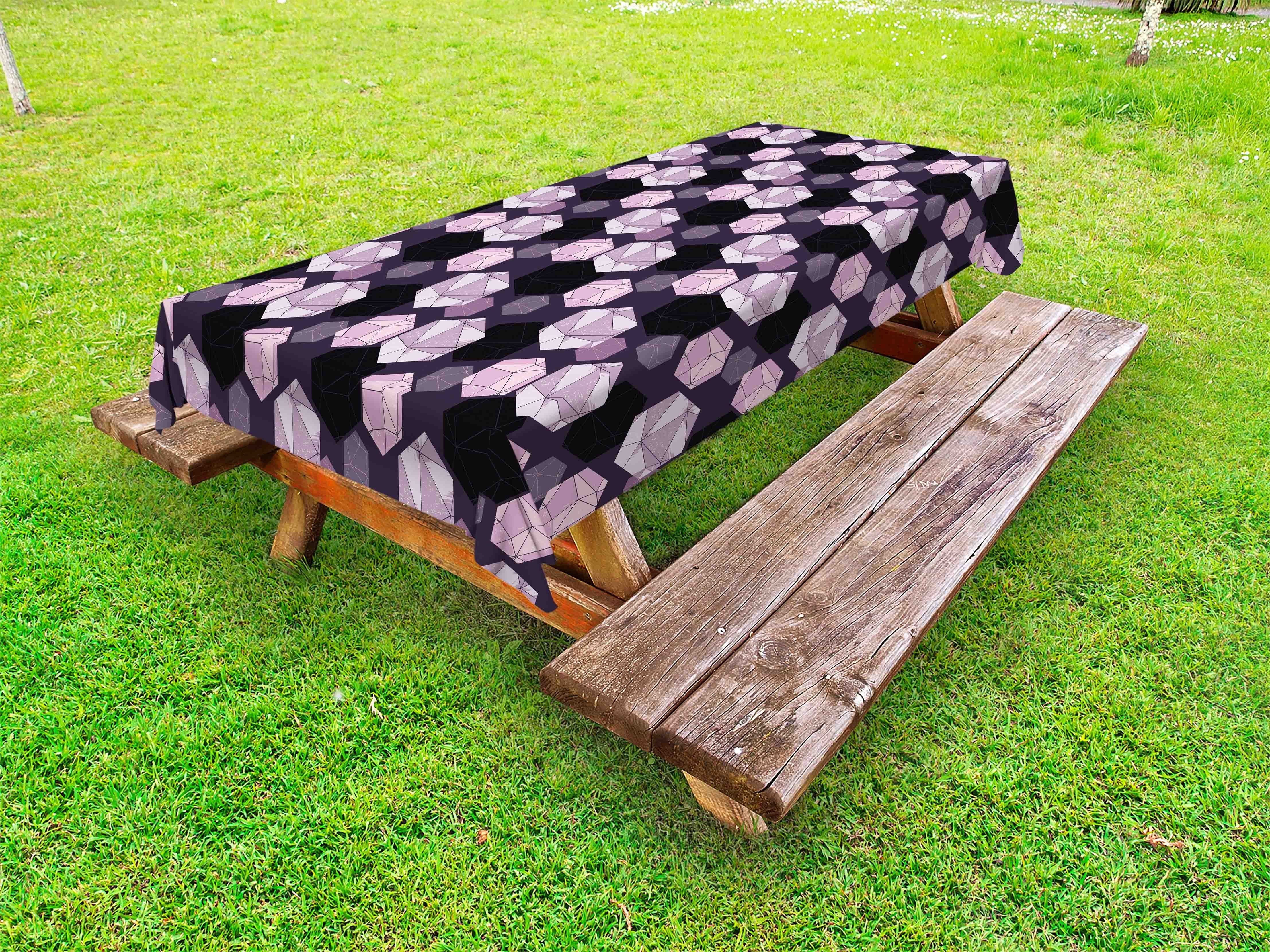 Tischdecke dekorative Amethyst Abakuhaus Artwork waschbare Cuts Picknick-Tischdecke, Geometrische