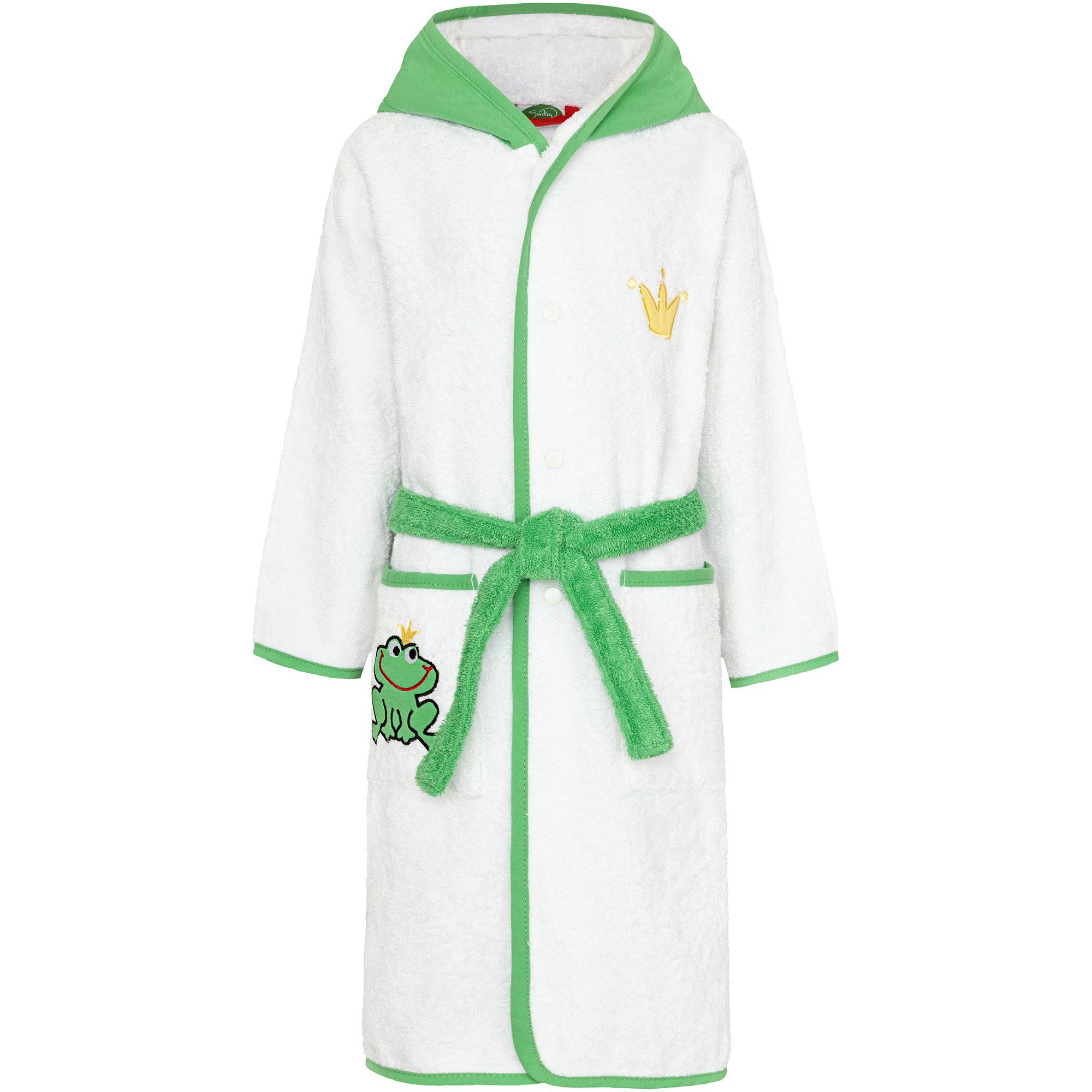 Smithy Kinderbademantel Froschkönig, 100% Baumwolle