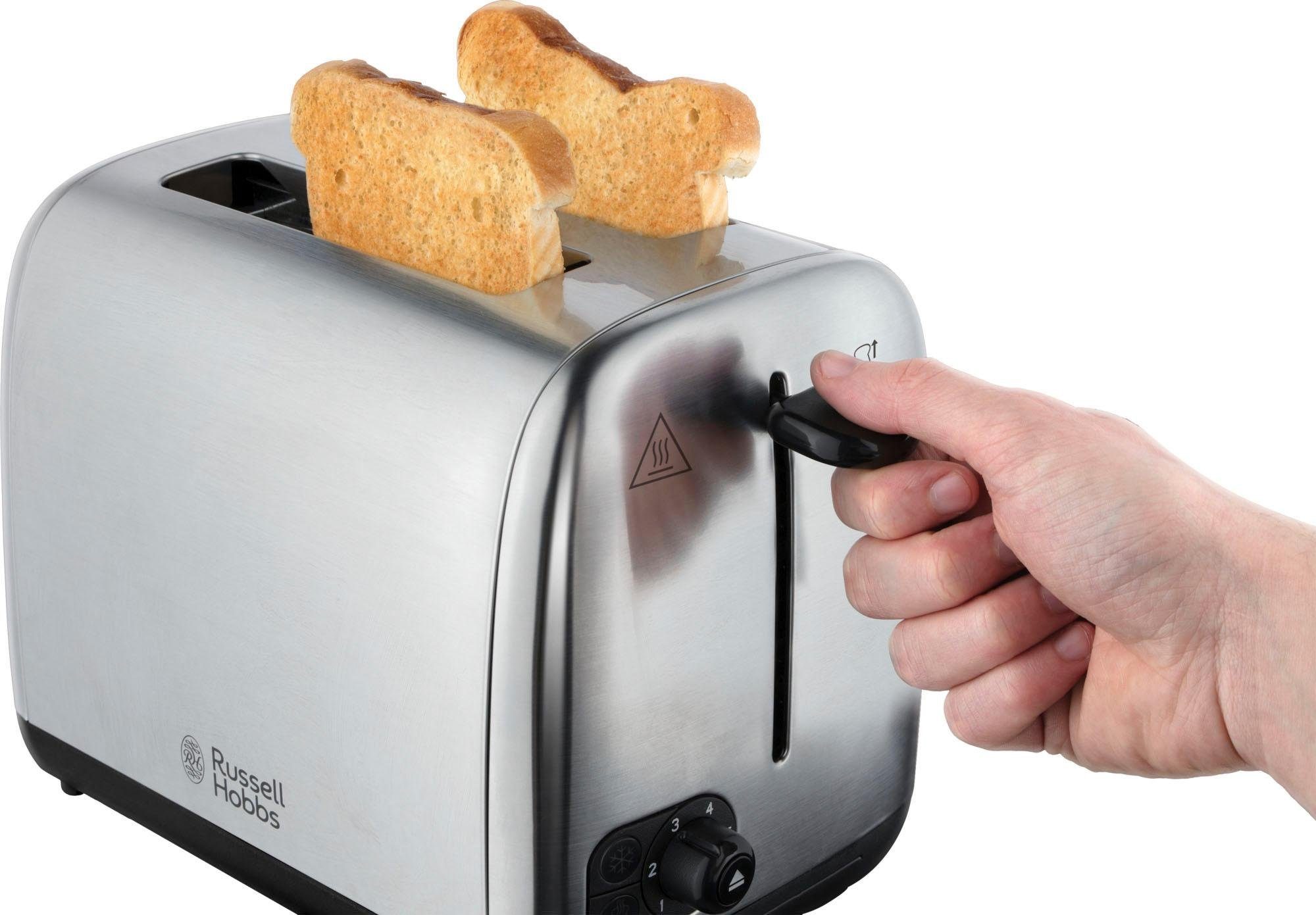 RUSSELL HOBBS Toaster Adventure 24080-56, 2 kurze Schlitze, für 2 Scheiben, 850 W, Edelstahl gebürstet – Bild 5 von 5
