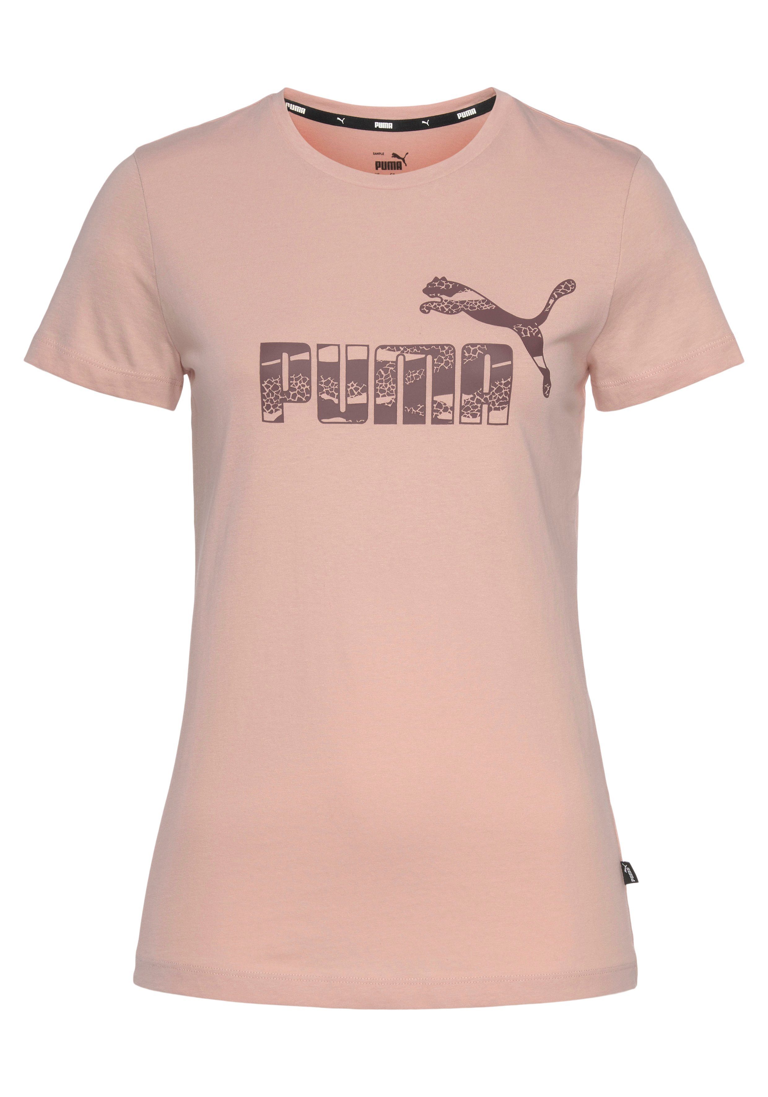 PUMA T-Shirt ESS+ Animal Tee rosé Logo