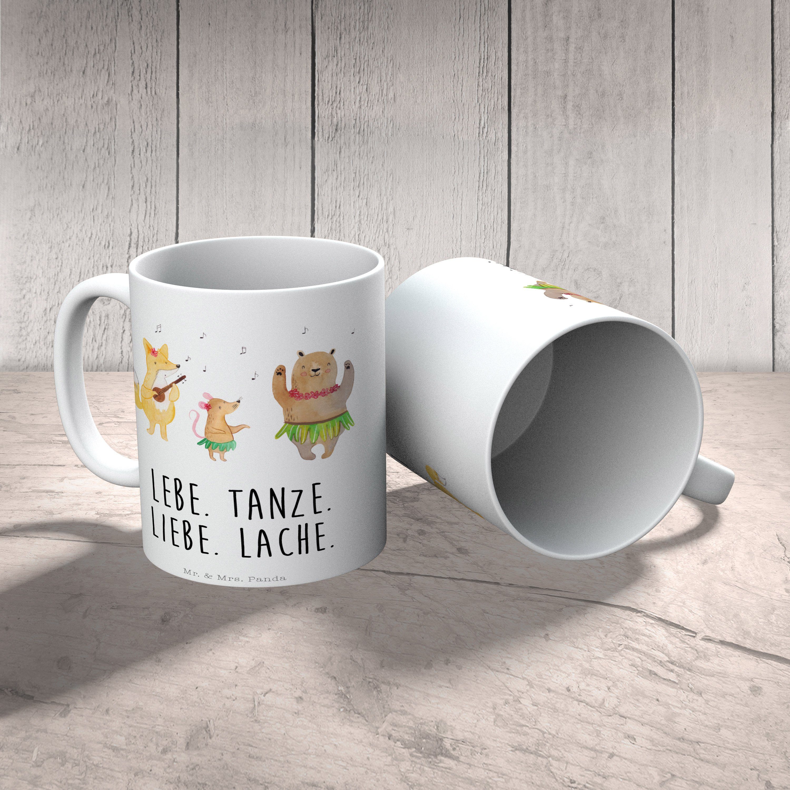 Tasse Mrs. Panda - & Waldtiere - Aloha Weiß Sp, Mr. Keramik Tasse Keramiktasse, Geschenk, Tiermotive,