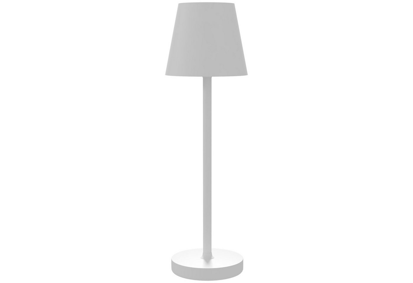 HOMCOM Tischleuchte mit LED-Leuchten, Wiederaufladbare Tischlampe, 3 Farben, Leuchtmittel wechselbar, für Schlafzimmer, Wohnzimmer, Weiß