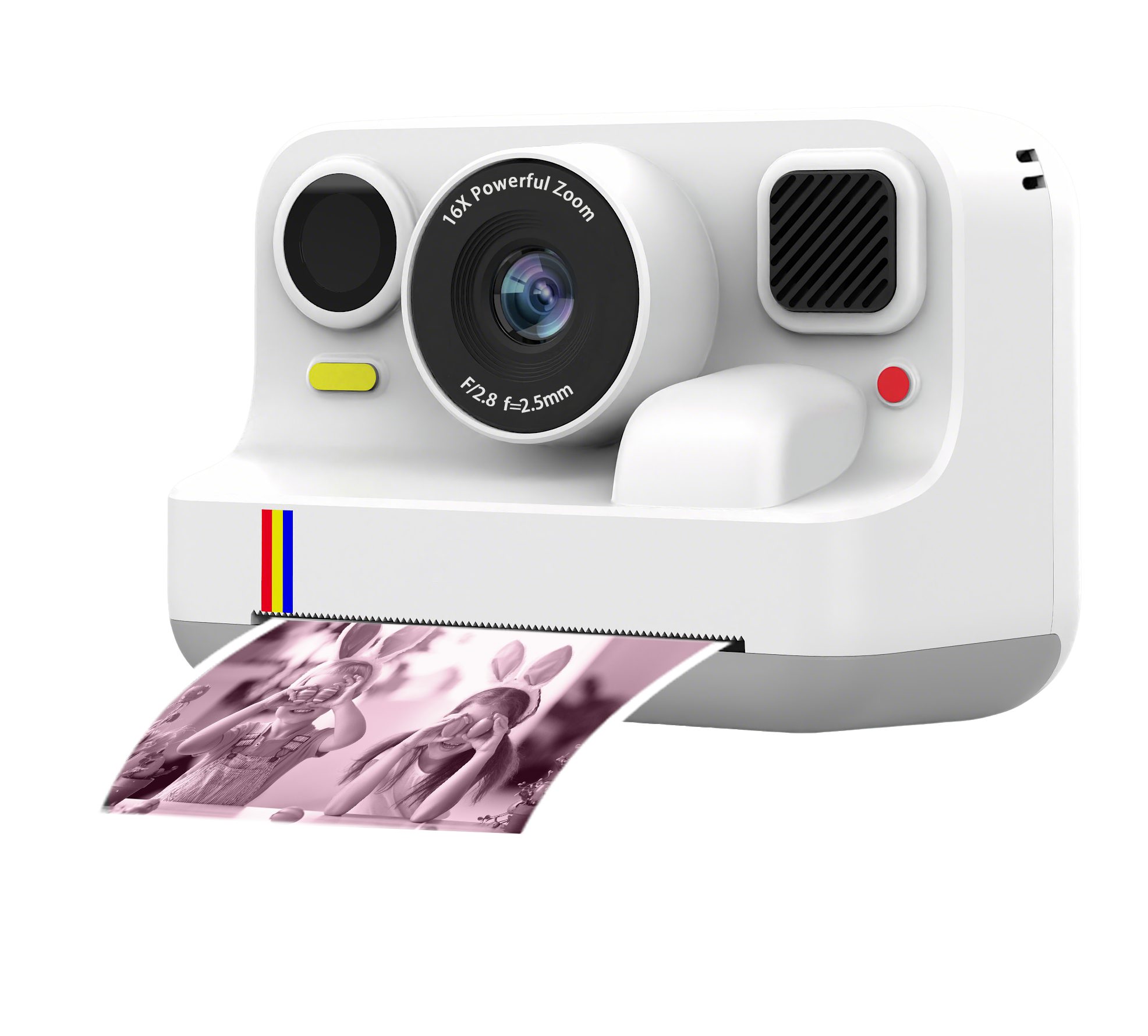 Blossom Digitalkamera Kinder Kamera 1080P 2,4" Display Kinder ab 3 Jahre Kinderkamera (48 MP, inkl. Front- & Rückkamera, Bluetooth-Druck, 1080P Video,MP3, Spiel, für Jungen & Mädchen)