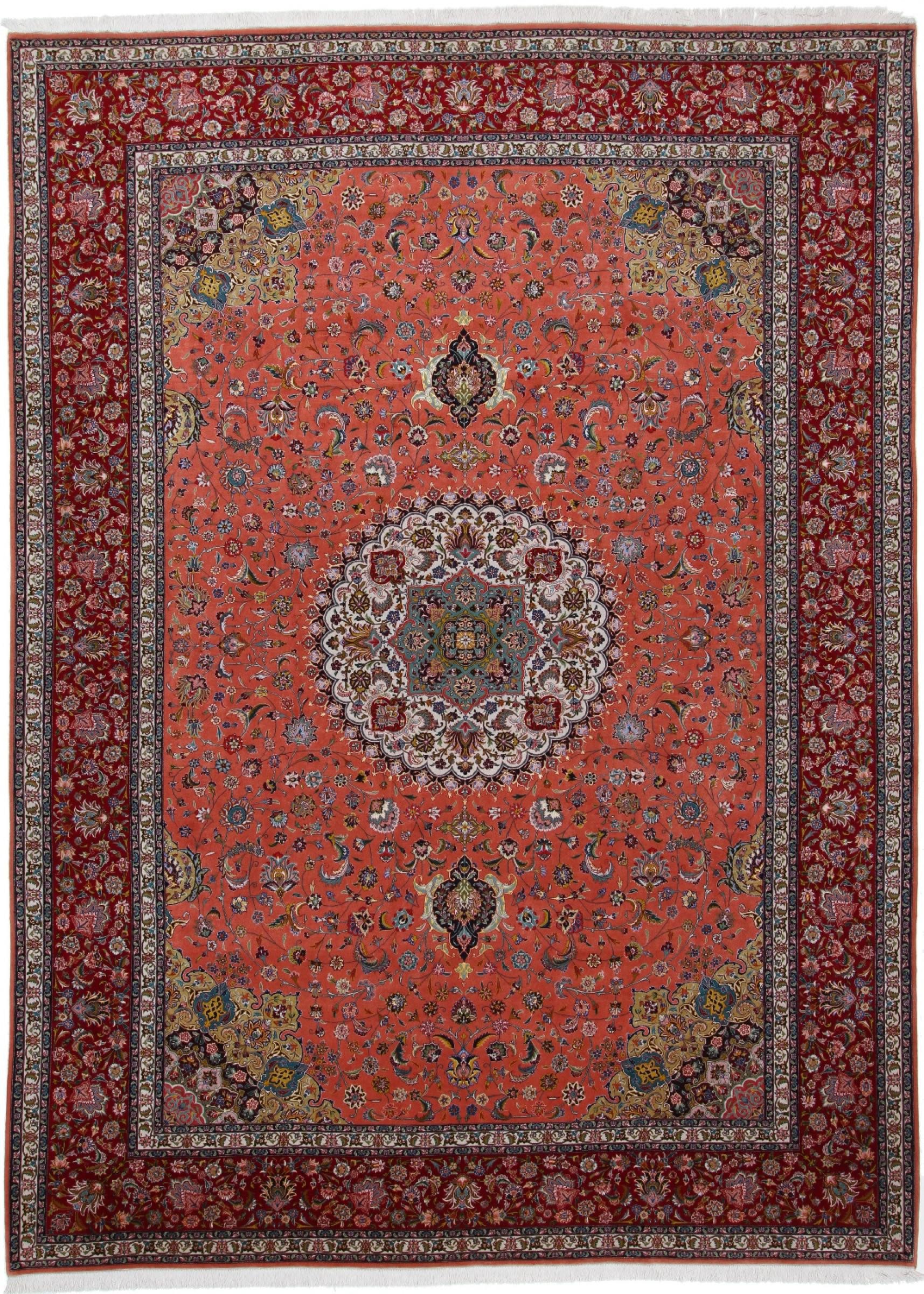 Nain Trading Orientteppich Täbriz 50Raj 302x396 Handgeknüpfter Orientteppich / Perserteppich, rechteckig, Höhe: 8 mm