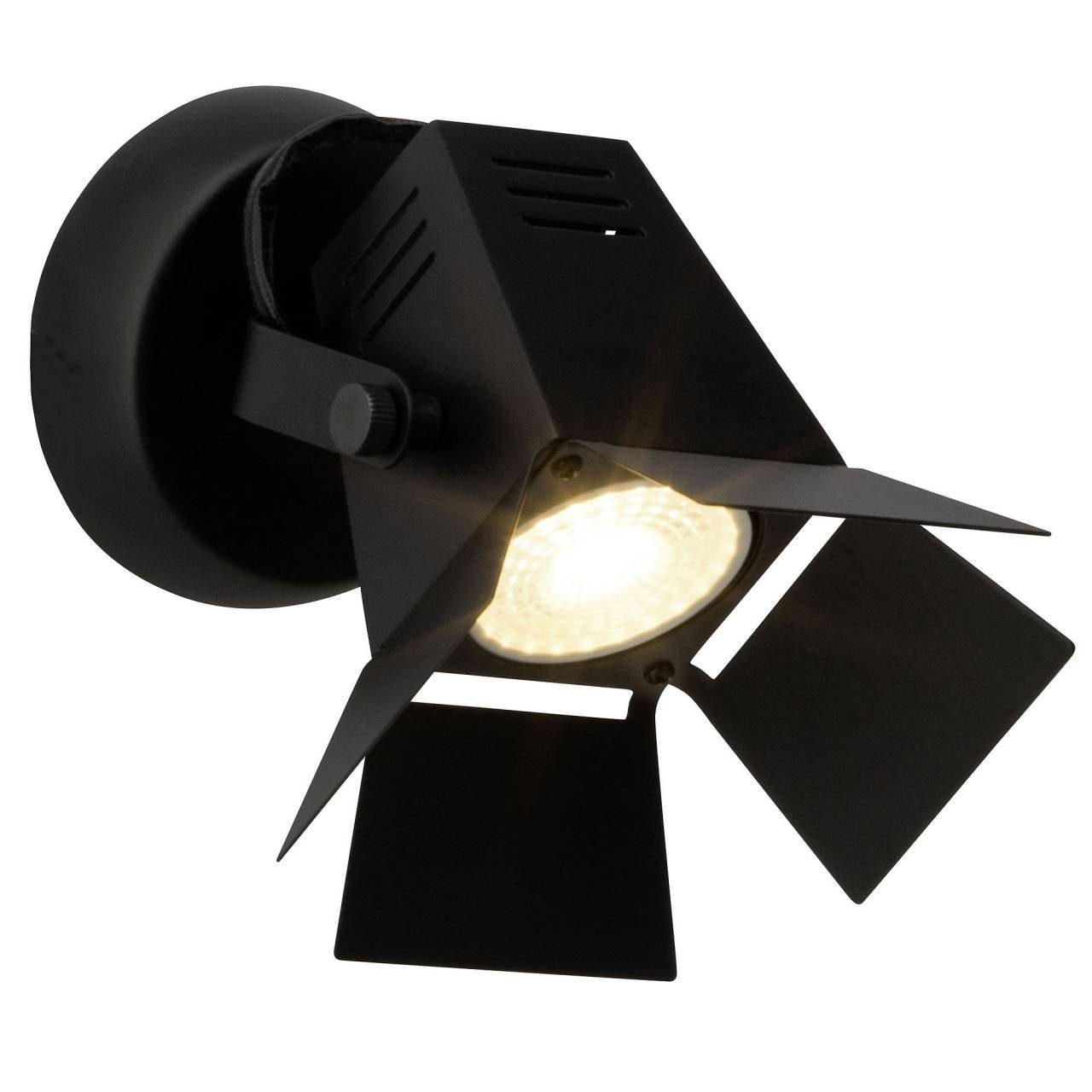 Brilliant Wandleuchte Movie, Lampe Movie LED Wandspot schwarz matt 1x LED-PAR51, GU10, 5W LED-Ref