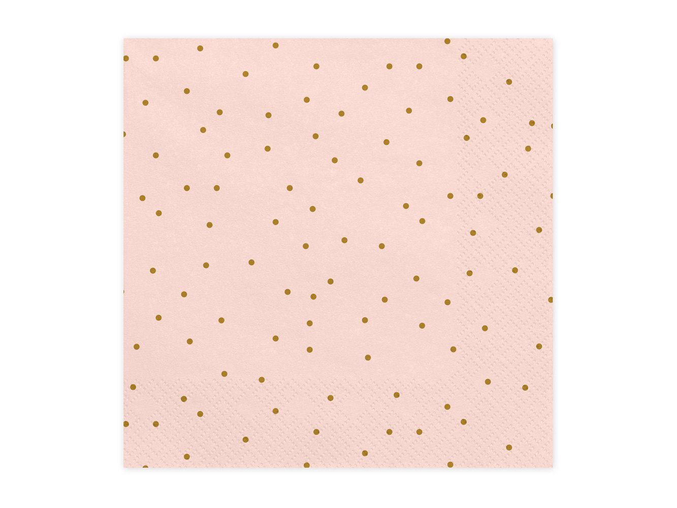 partydeco Papierserviette, Servietten 33x33cm Punkte 20 Stück hellrosa
