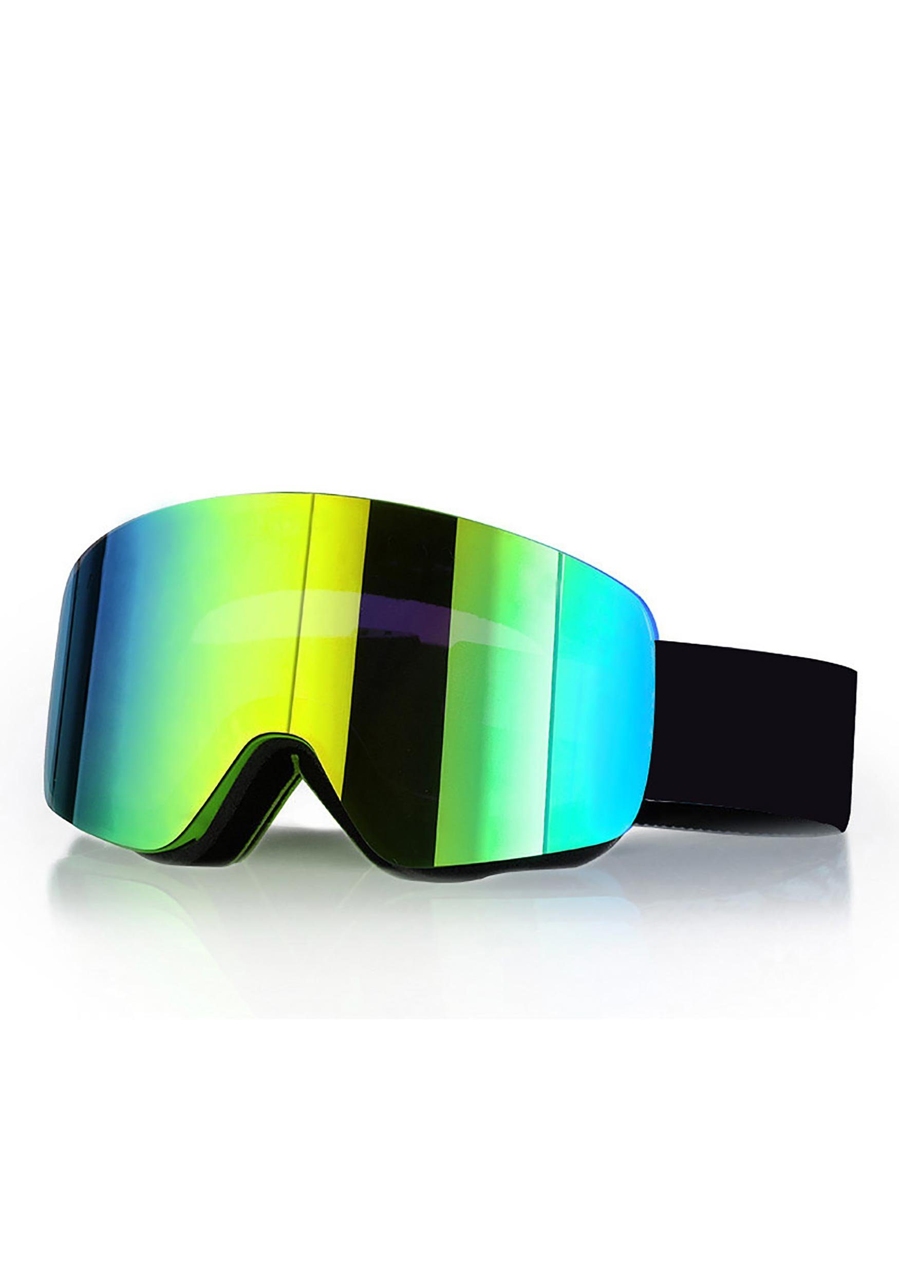 Kugelförmiges Snowboardbrille Magnet 3 Objektiv Zweilagiges Design Skibrille MAGICSHE