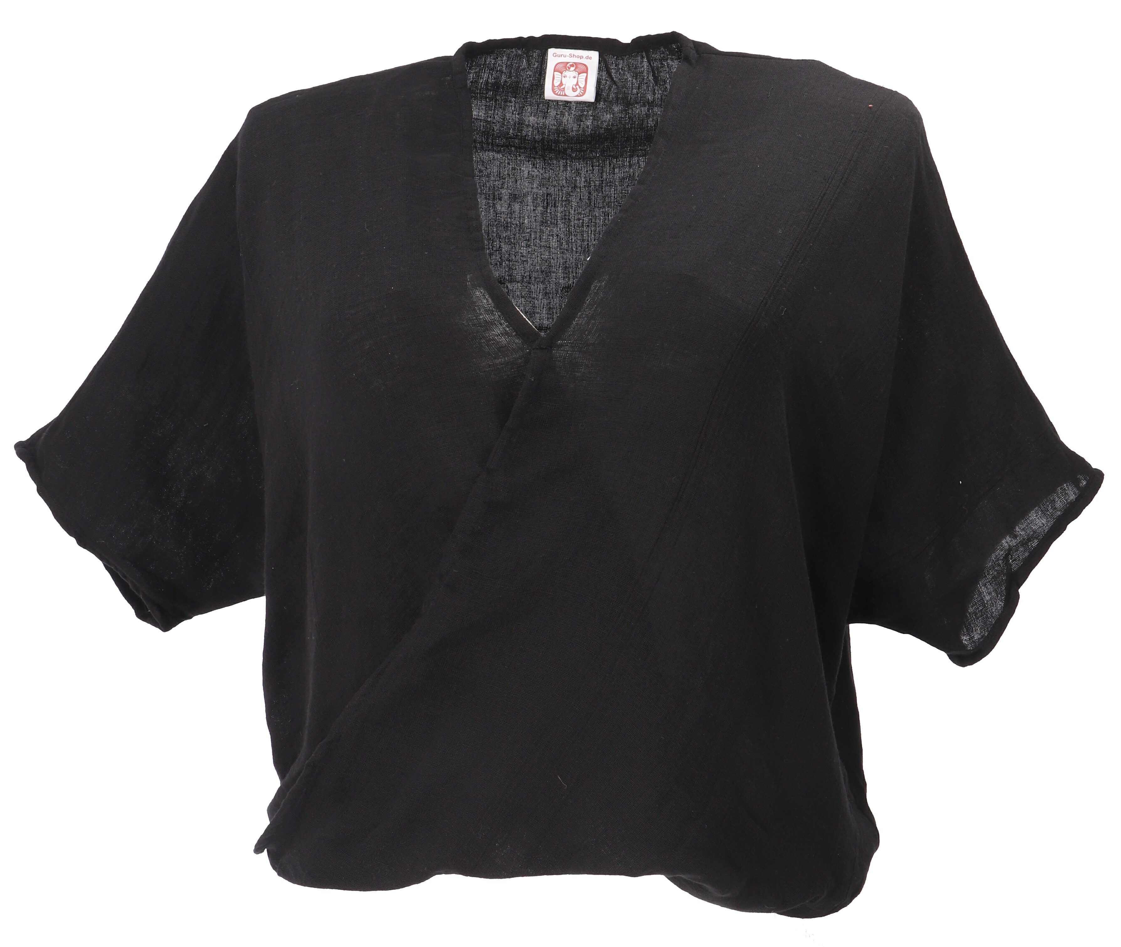 Guru-Shop Longbluse Musselin Boho Bluse, oversize Baumwollbluse,.. alternative Bekleidung