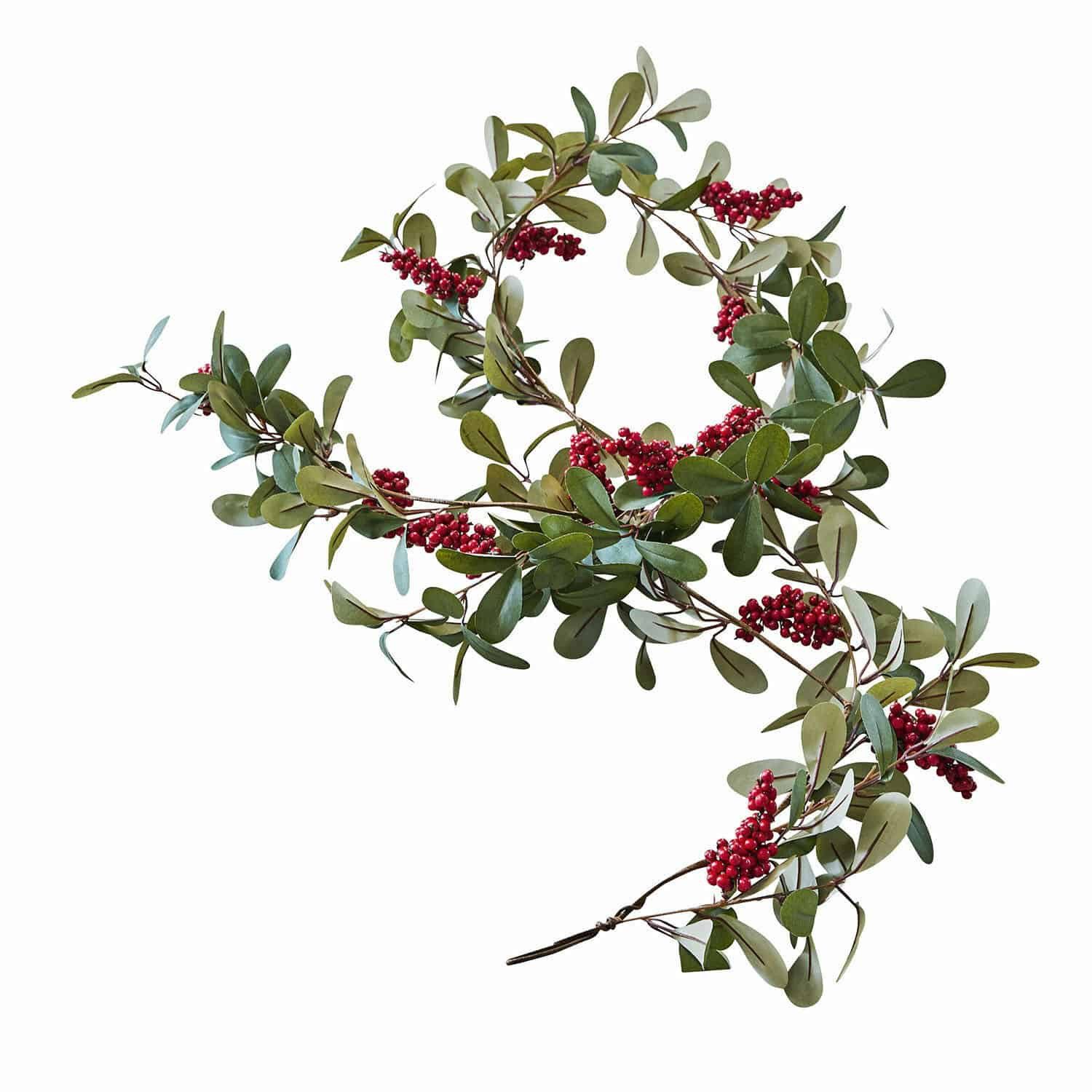 Mirabeau Girlanden Girlande Lenius grün/rot, Weihnachten, Winter, Festtage, Beere, Blatt, Stechpalme, Handarbeit