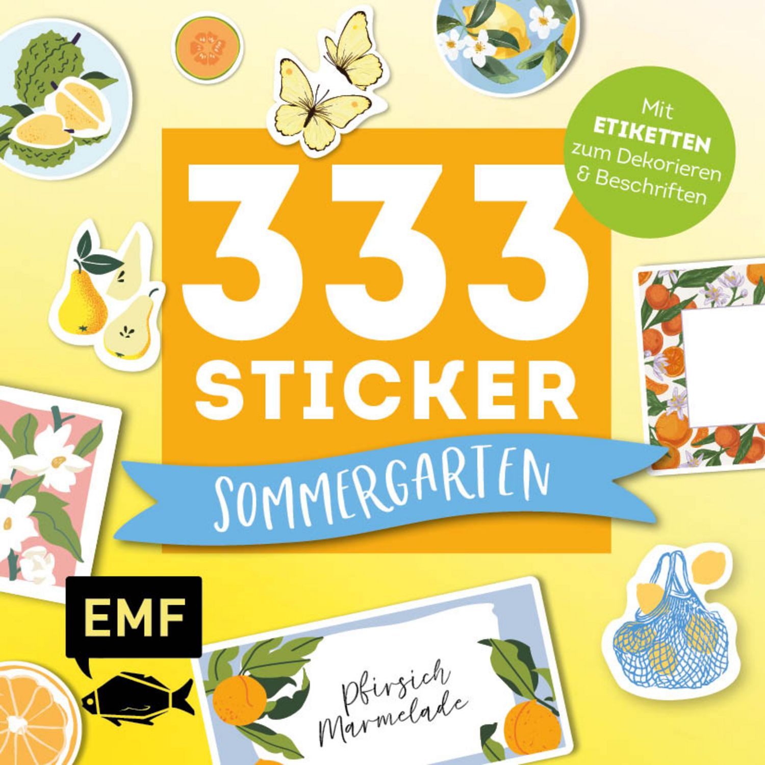 Sticker 333 Sticker – Sommergarten: Küchen-Etiketten und Aufkleber mit beschre