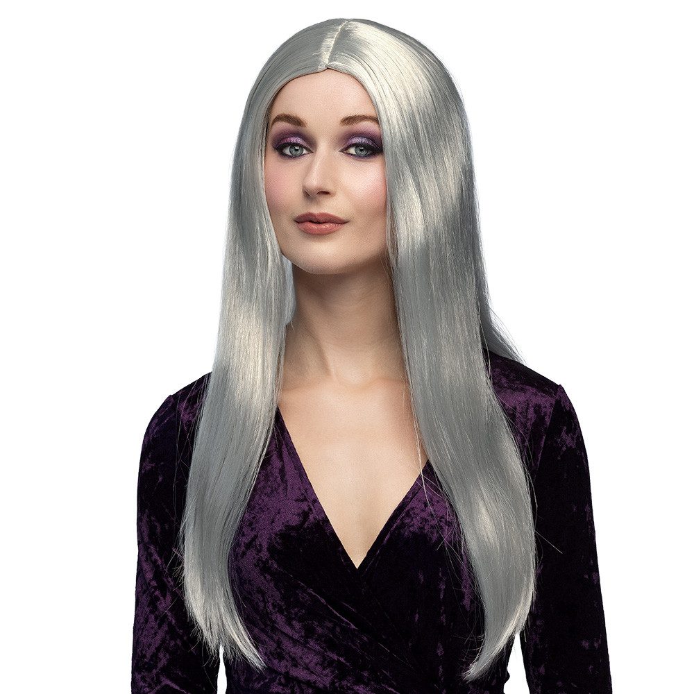 Boland Kostüm-Perücke Perücke 'Hexe Aurora' für Damen, Grau