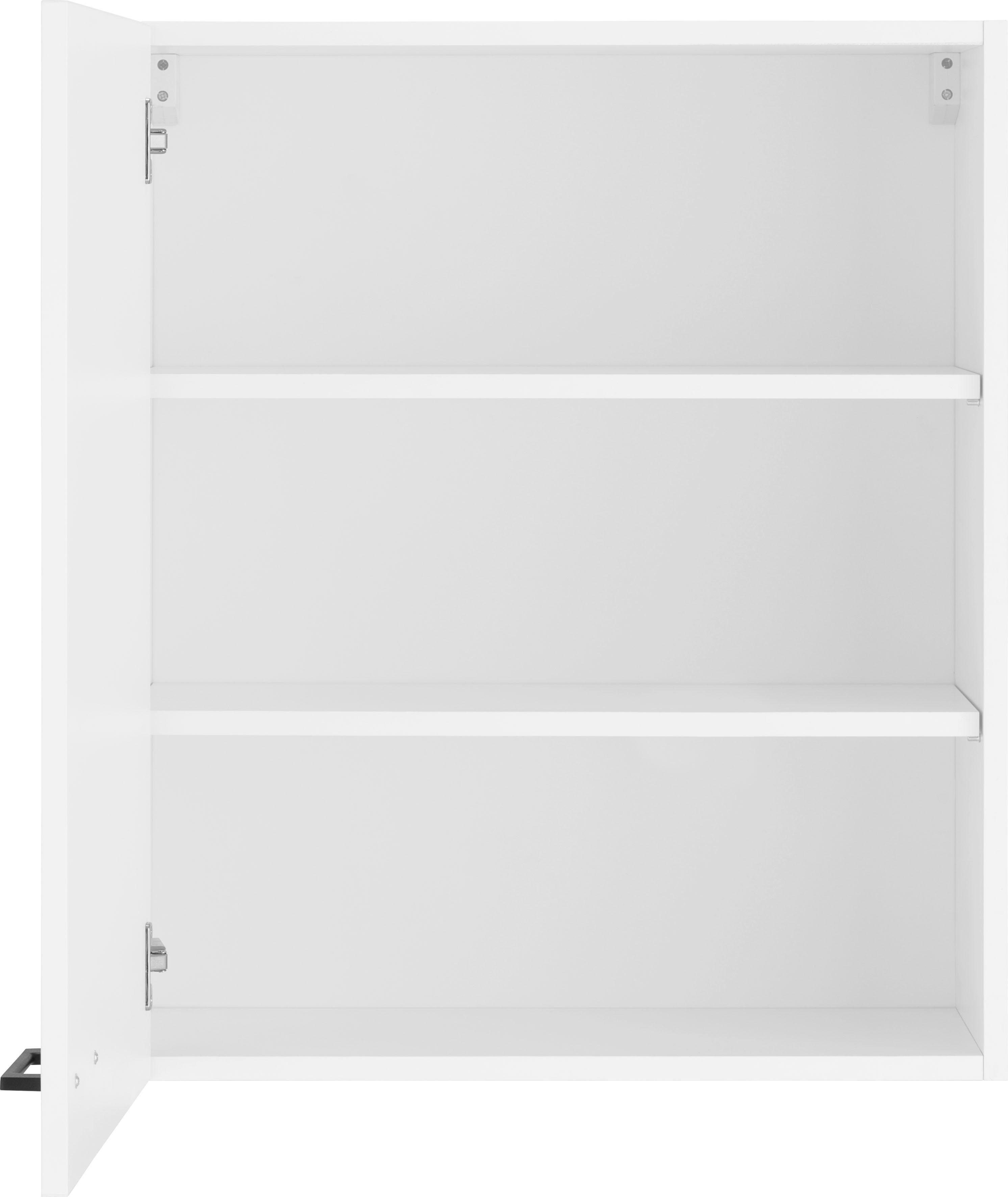 OPTIFIT Hängeschrank 1 mit breit, Tokio Tür, weiß cm 60 | weiß Metallgriff mit