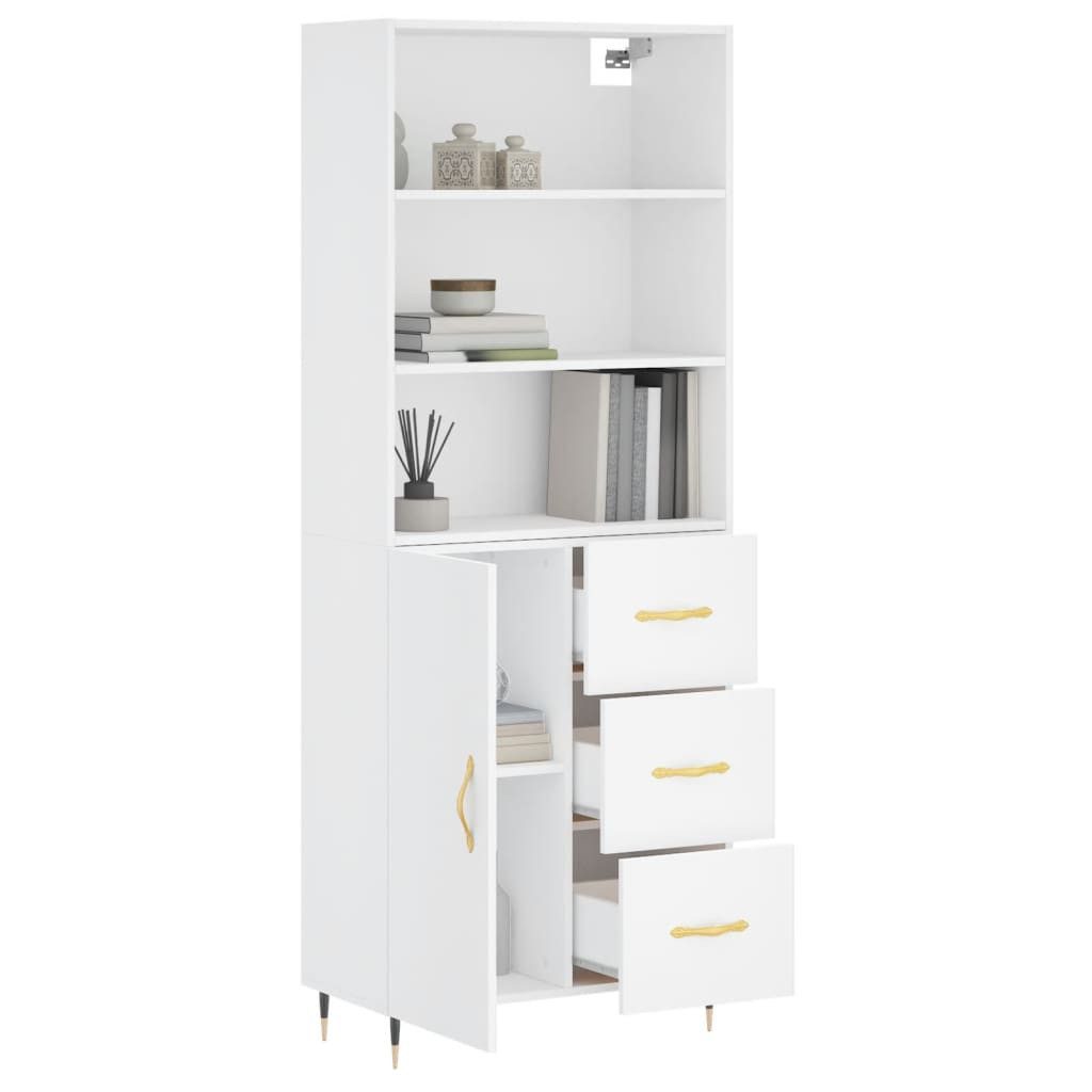 vidaXL Highboard Highboard Weiß 69,5x34x180 cm günstig online kaufen