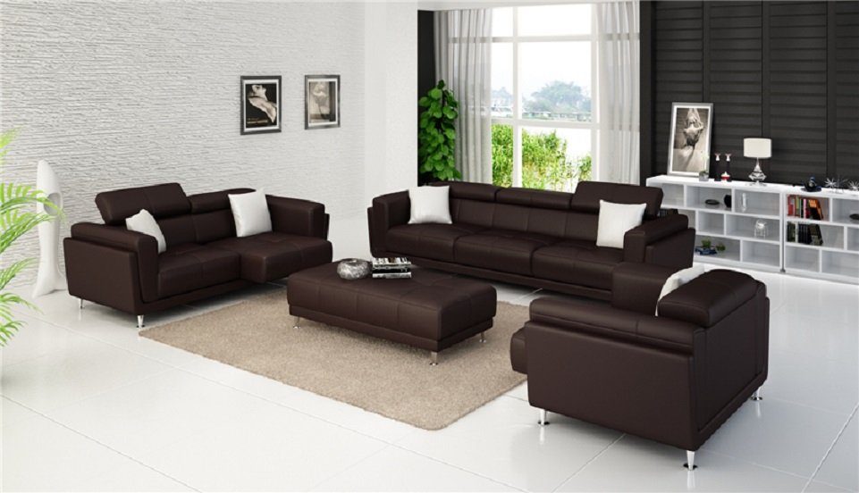 JVmoebel Sofa Design Couchen Sofas Polster 311 Sitzer Sofagarnitur Set Leder Sofa, Made in Europe