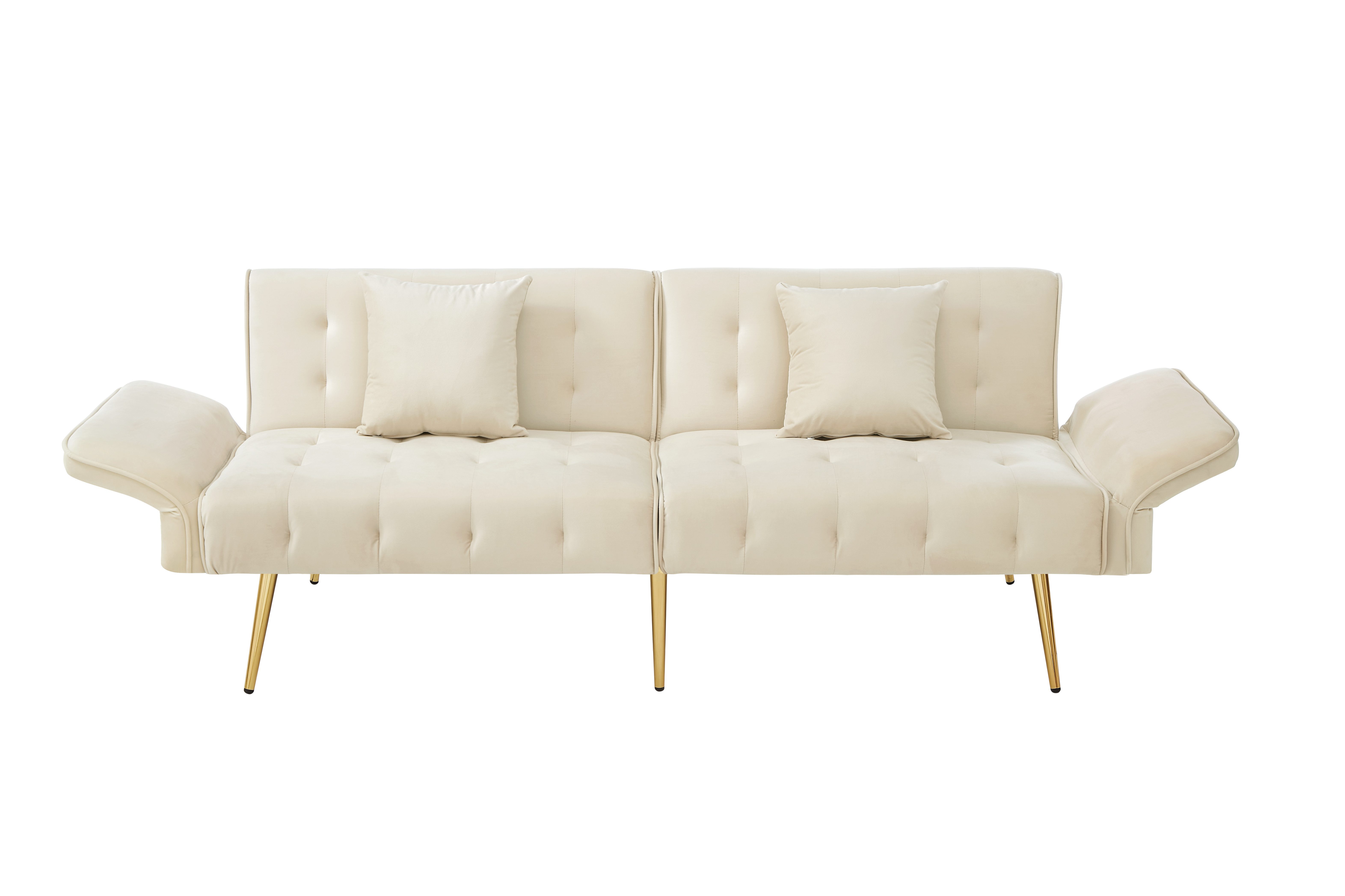 Merax Schlafsofa 2-in-1 Zweisitzer-Sofa Klappsofa mit Bettfunktion, platzsp günstig online kaufen