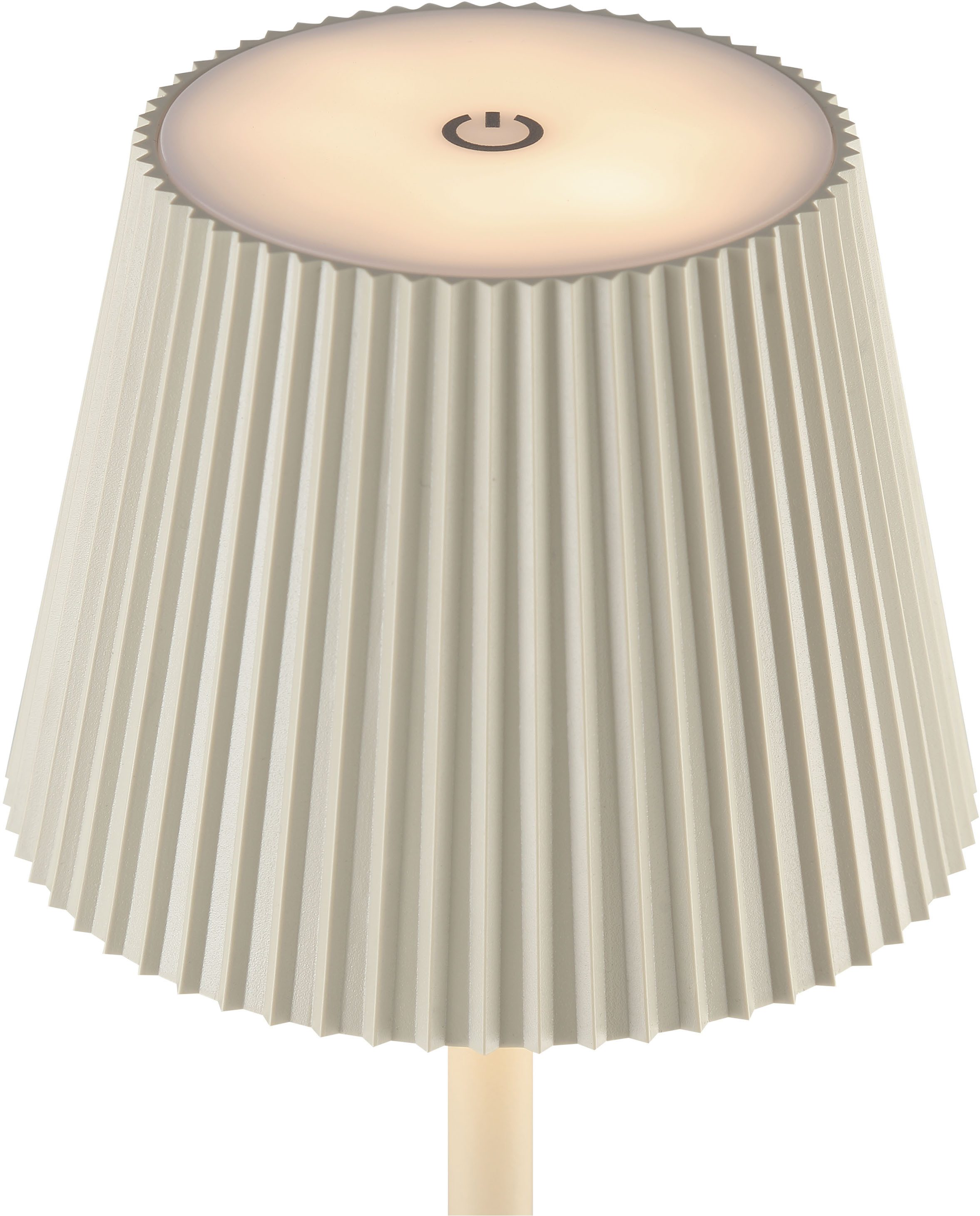 OTTO home LED Außen-Stehlampe Helliot, mehrere Helligkeitsstufen, LED fest integriert, Warmweiß, LED Akku-Leuchte, 125 cm, 340 lm, 3000K, Touchdimmer