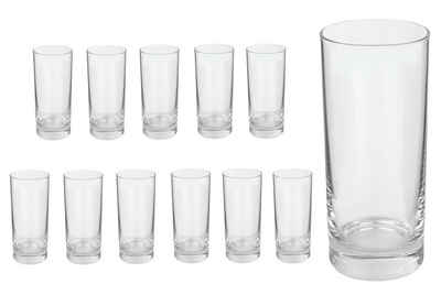 van Well Longdrinkglas 12er Set Longdrinkglas Gala 280 ml Wasserglas Tumbler, Glas