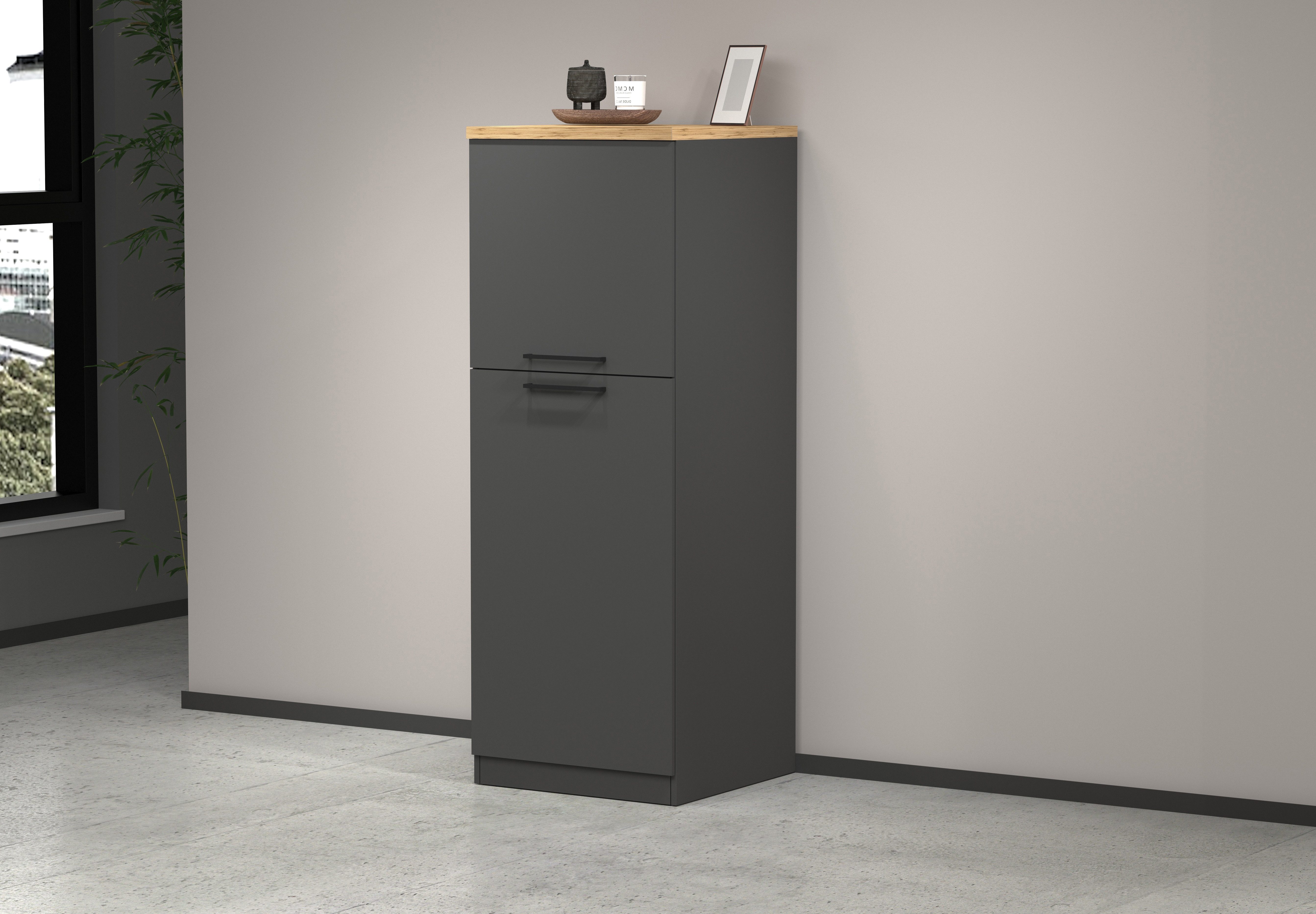 KOCHSTATION Vorratsschrank KS-Sole,Hauswirtschaftsschrank,Stauschrank,Küchenschrank Breite/Höhe 60/165 cm, 5 Fächer