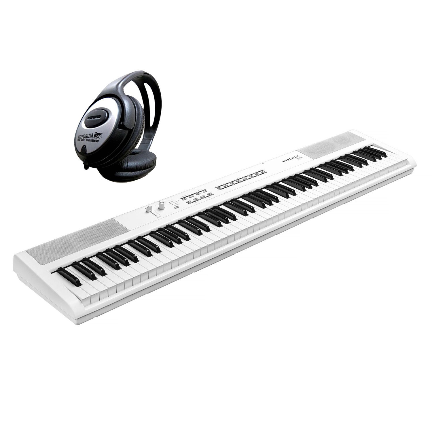 Stage-Piano Kurzweil Stage Piano KAS1-WH 88 Tasten mit Kopfhörer