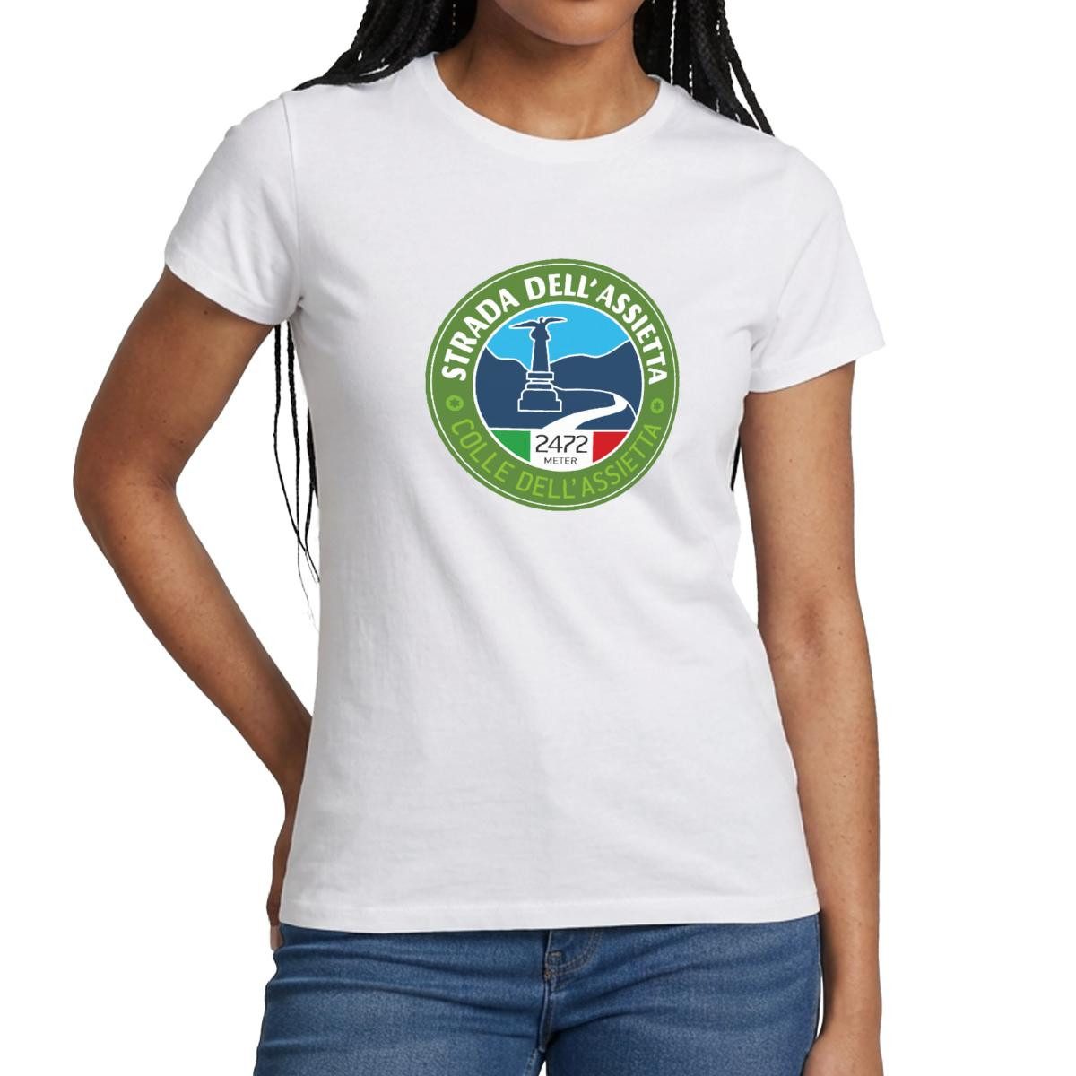 Spreadshirt T-Shirt Strada Dell'Assietta Colle Dell´Assietta Italien Alpen Frauen T-Shirt (1-tlg) Slim Fit, fällt klein aus