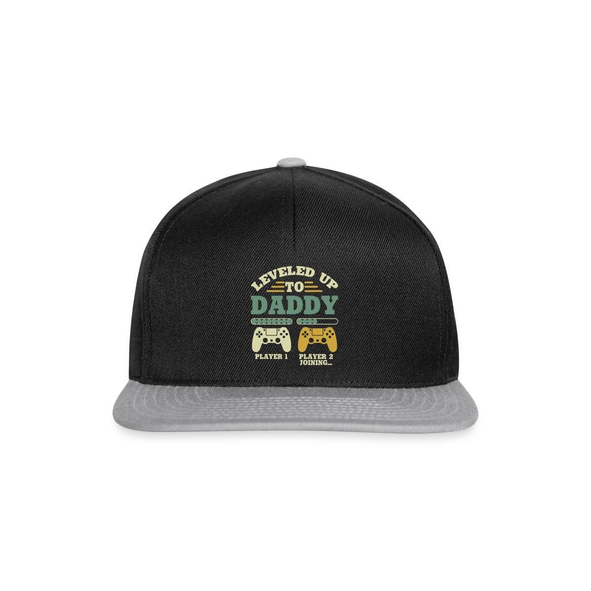 Spreadshirt Snapback Cap Leveled Up To Daddy Gamer Player 2 Snapback Cap (1-St)