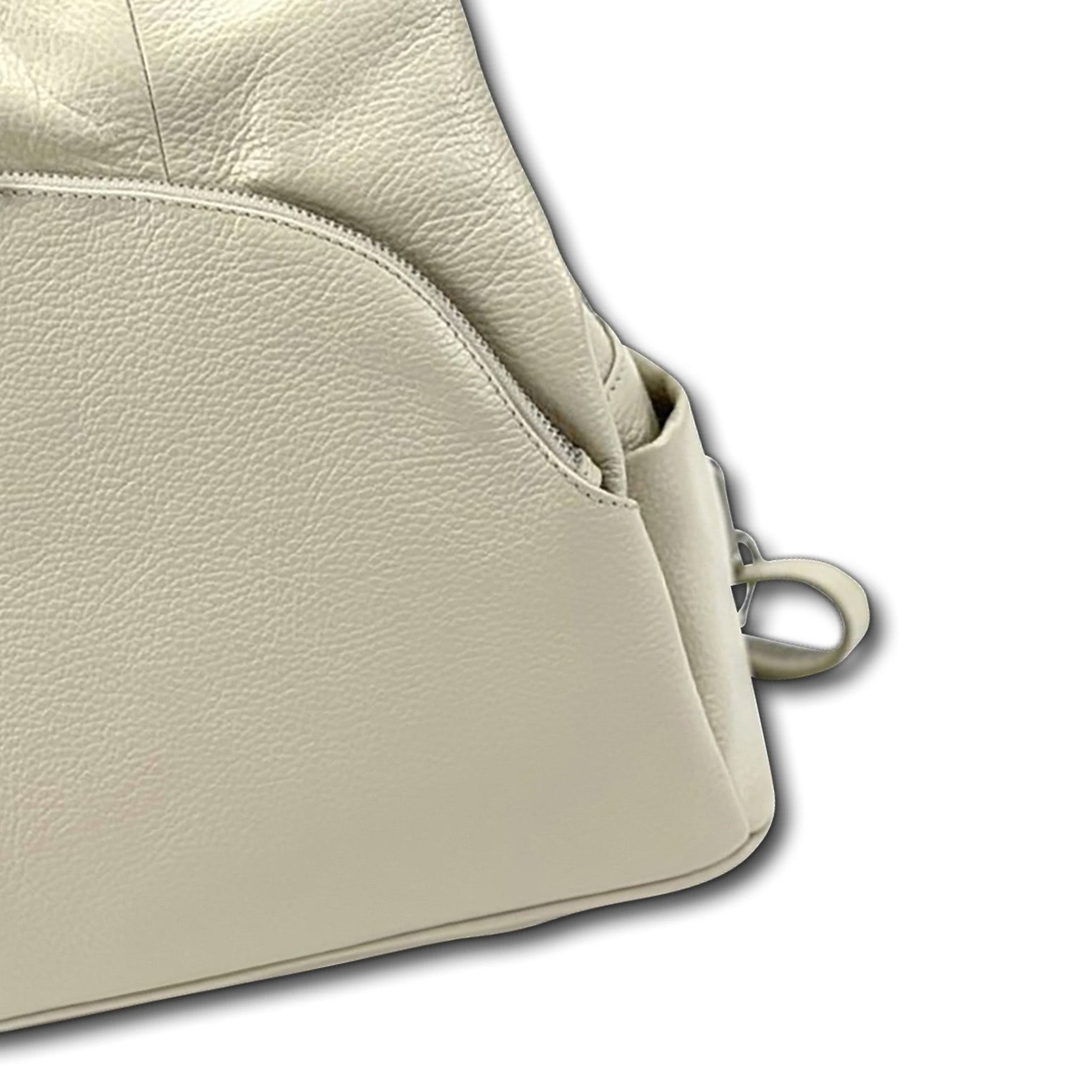 FLORENCE Cityrucksack Florence Rucksack Damen Echtleder, Damen Leder Cityrucksack, beige ca. 27cm