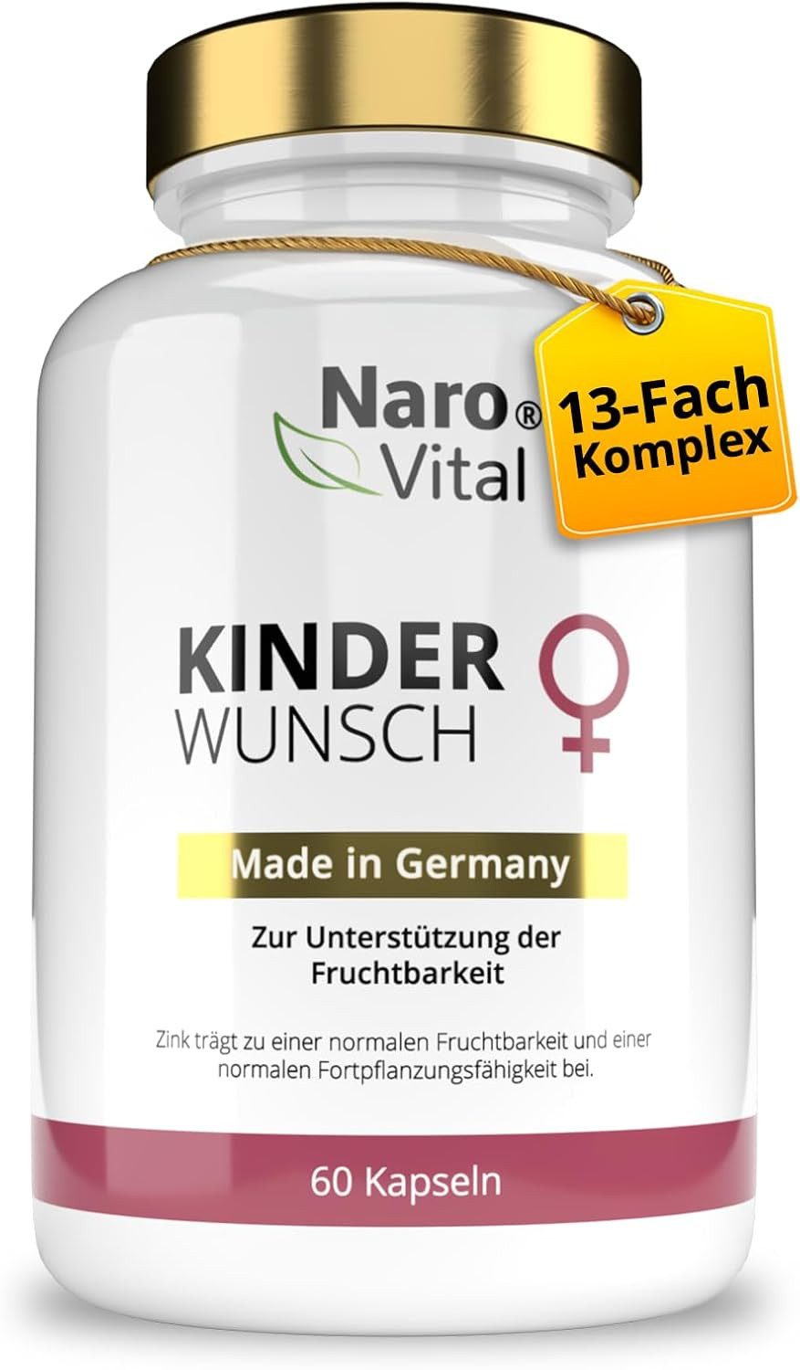 Kinderwunsch Pränatale Vitamine mit Folsäure (800 µg Folat) - 60 Kapseln