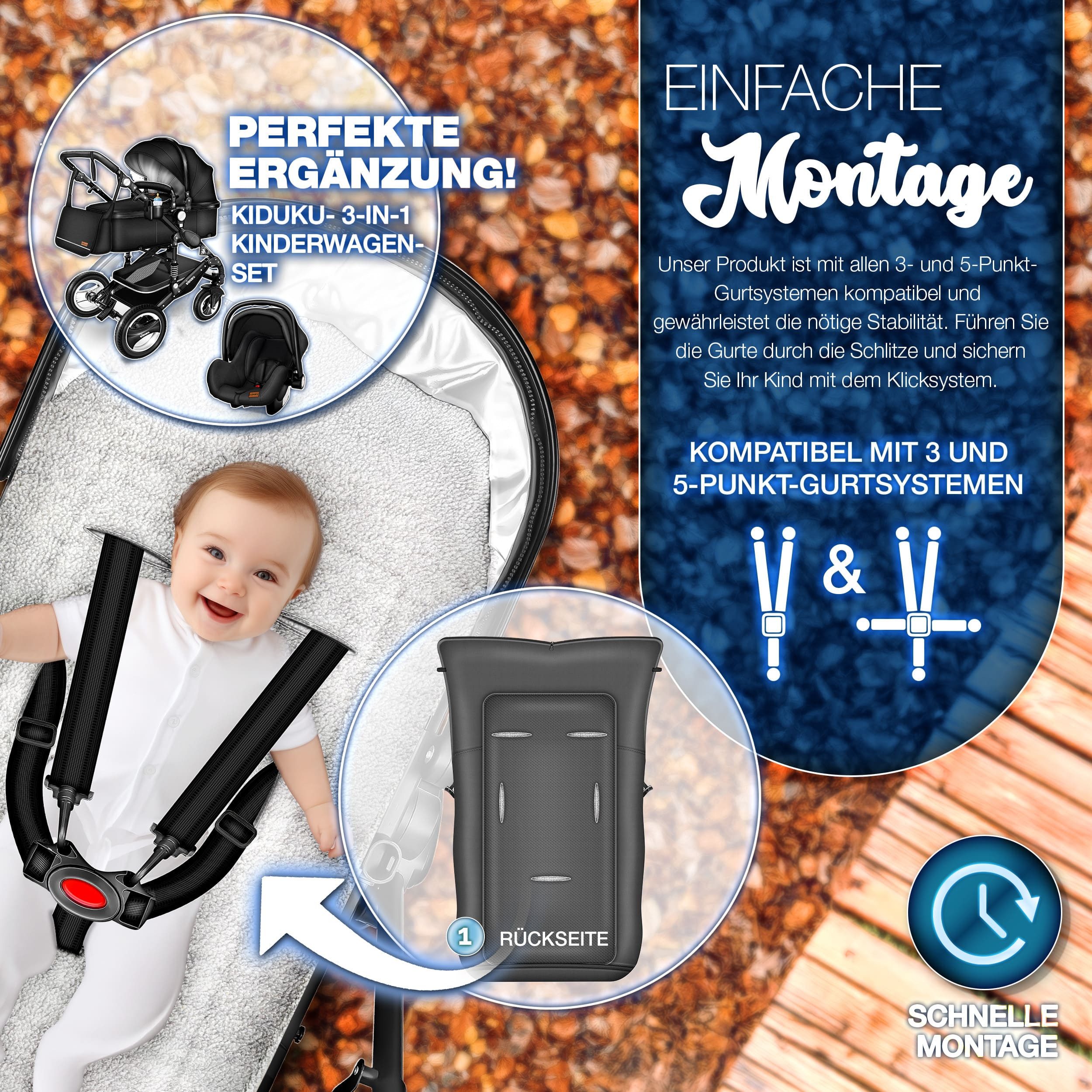 KIDUKU Fußsack KIDUKU® Babyfußsack Baby Winterfußsack Kinderfußsack Fußsack Winter, Tasche