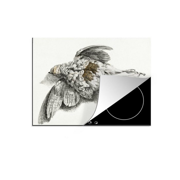 MuchoWow Herdblende-/Abdeckplatte Toter Vogel - Gemälde von Jean Bernard Vinyl (1 tlg) induktionskochfeld Schutz für die küche Ceranfeldabdeckung