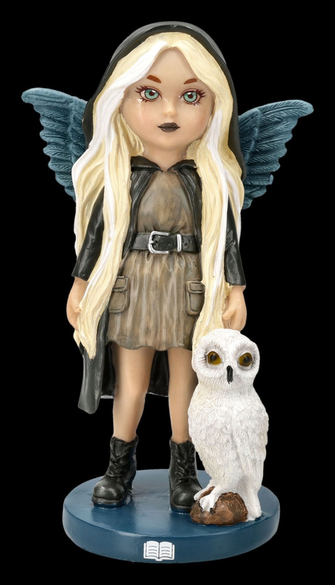 Figuren Shop GmbH Fantasy-Figur Elfenfigur Fee der Weisheit – Fairy Statue Eule Sammlerfigur 18.5 cm
