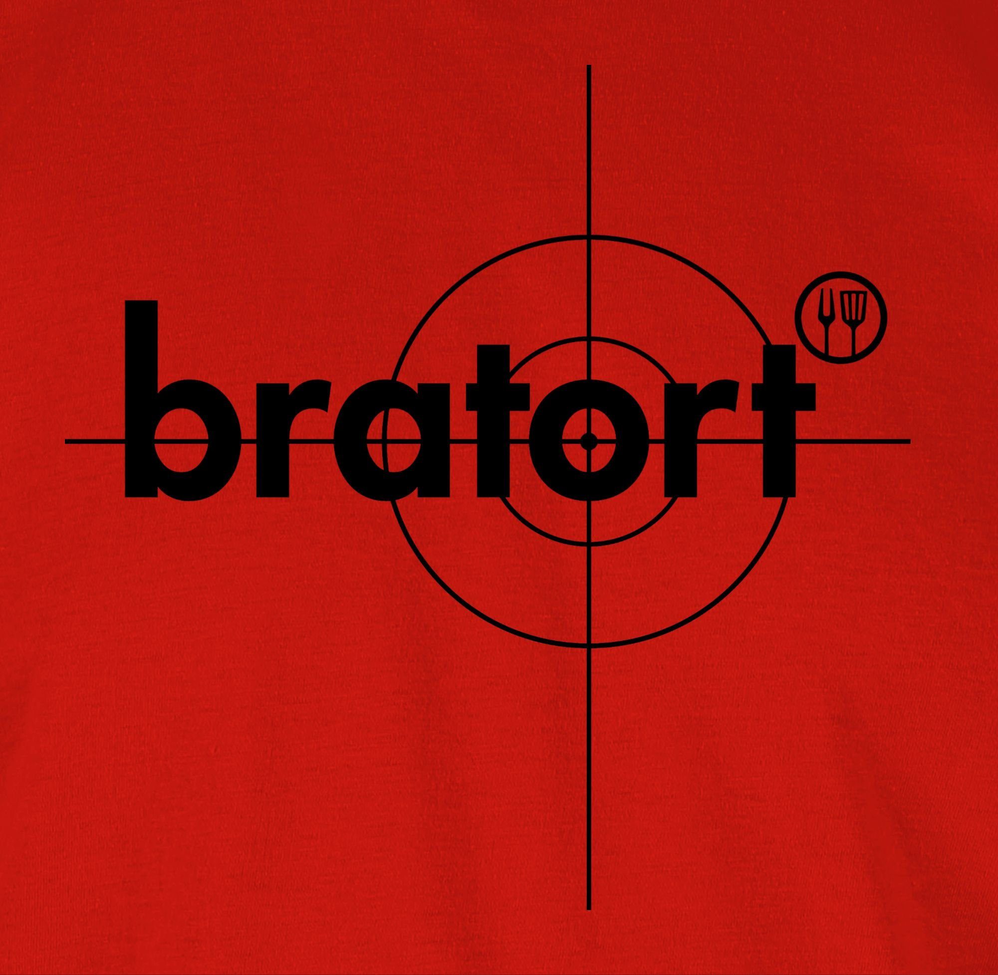 Bratort Rot Shirtracer T-Shirt Grillen Geschenk 3 & Grillzubehör