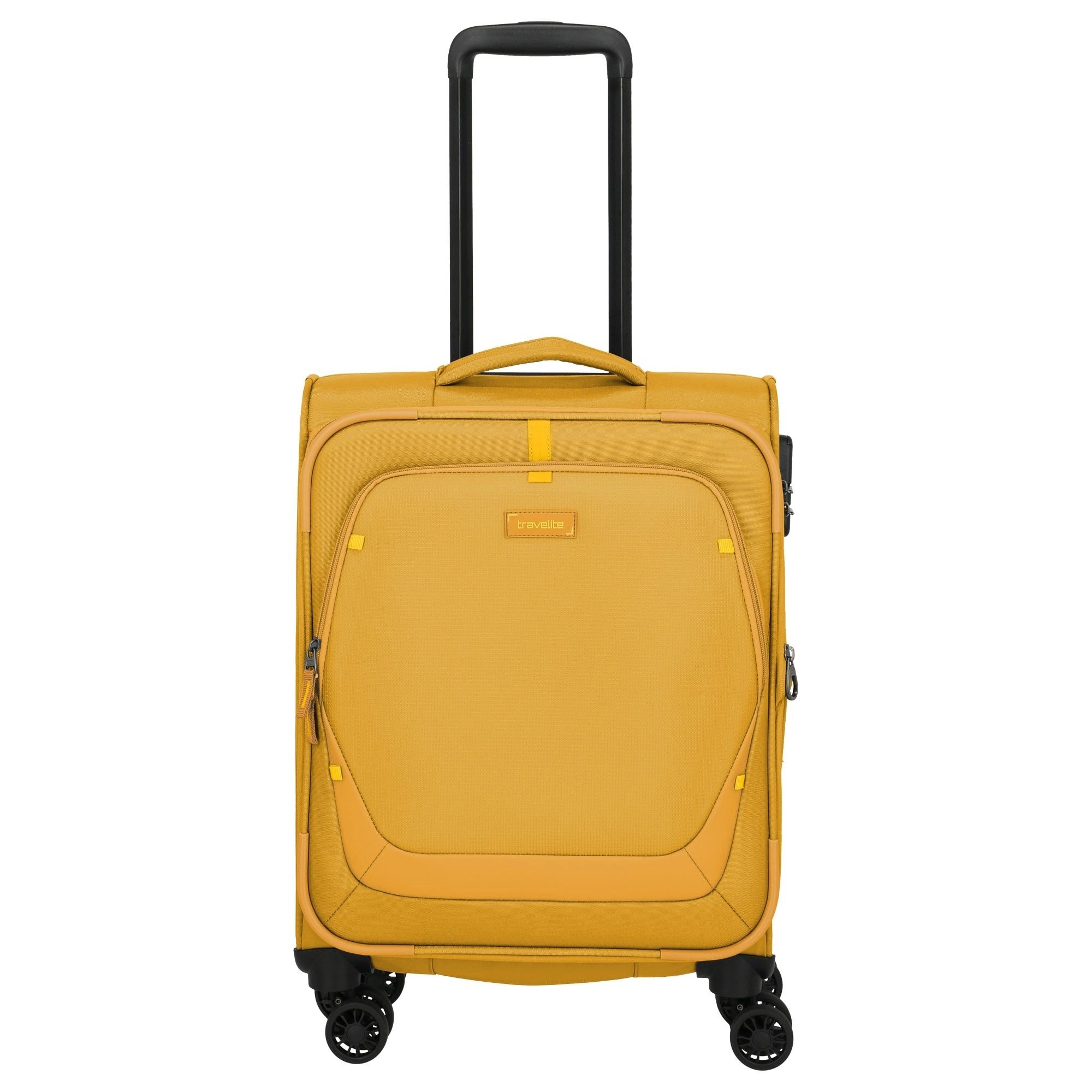 travelite Handgepäck-Trolley Umbria - 4-Rollen-Kabinentrolley S 55 cm erw. (golden glow), 4 Rollen