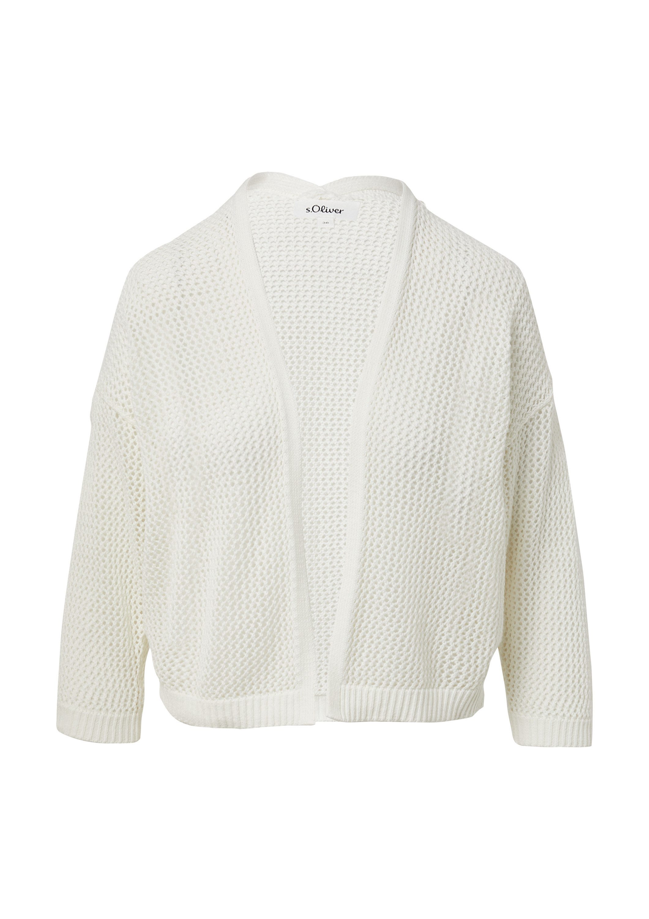 s.Oliver Funktionsjacke Strickjacke Ajour-Strickjacke mit 3/4-Arm günstig online kaufen