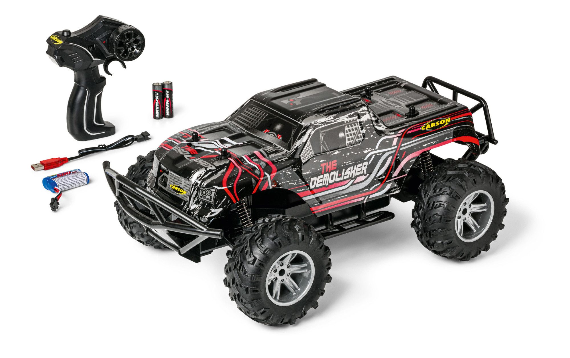 CARSON RC-Buggy Carson RC Monstertruck The Demolisher 100% 1:10 RTR Rot