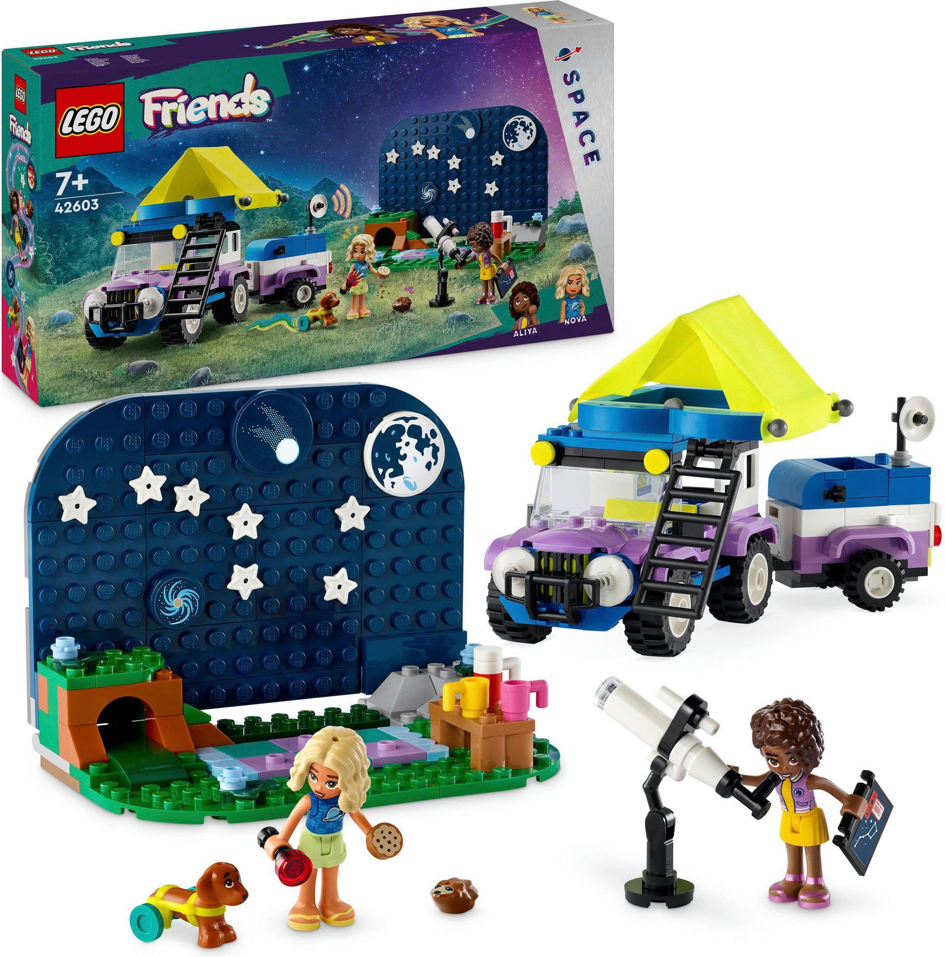 LEGO® Konstruktionsspielsteine Sterngucker-Campingfahrzeug (42603), LEGO Friends, (364 St), Made in Europe