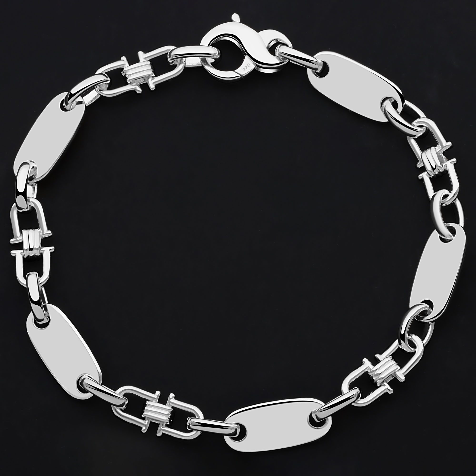 Tony Fein Silberarmband Plattenarmband 8mm 925er günstig online kaufen