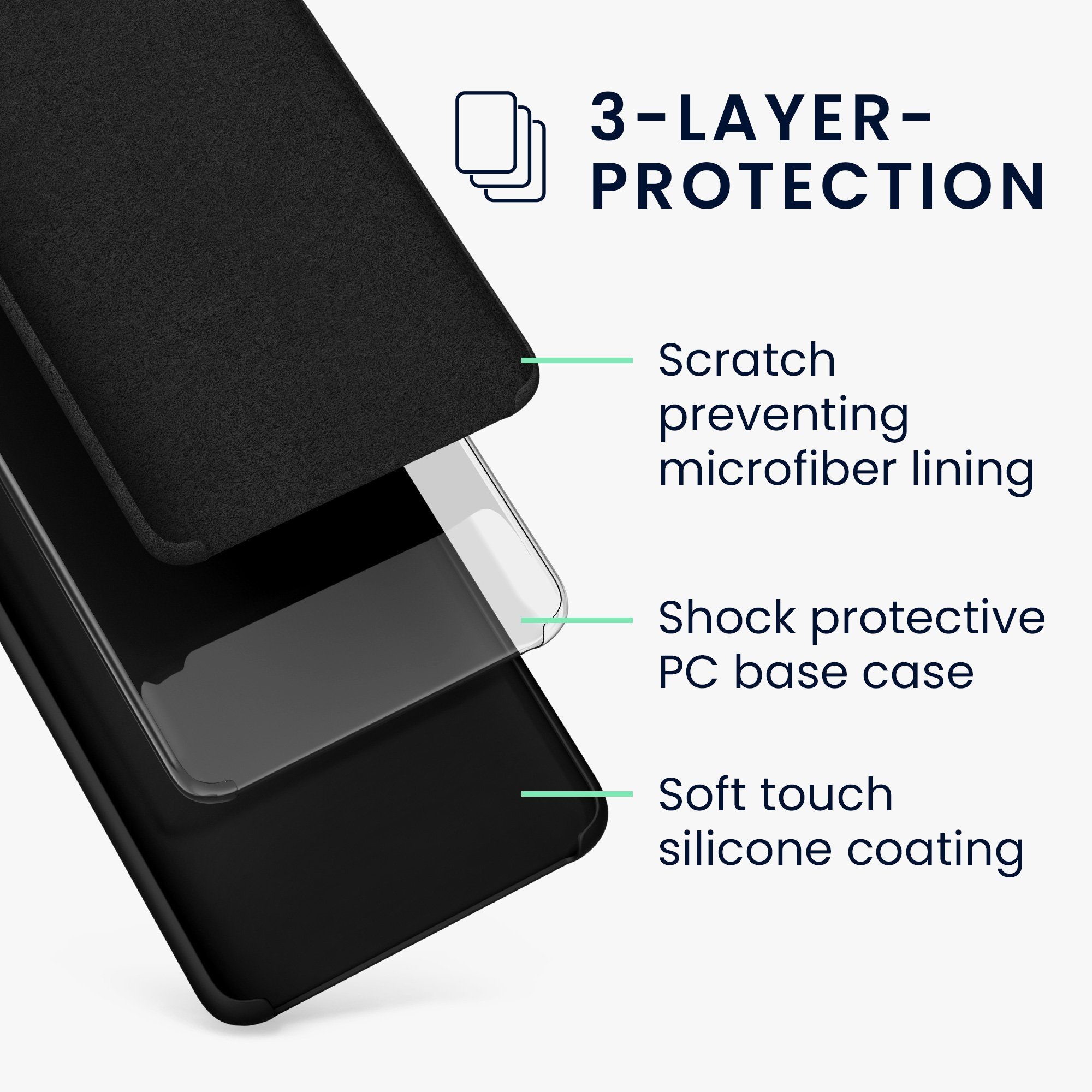 kwmobile Handyhülle Handyhülle für OnePlus Nord 2T 5G Hülle, Weiches Handy Silikon Case - Schutzhülle Cover