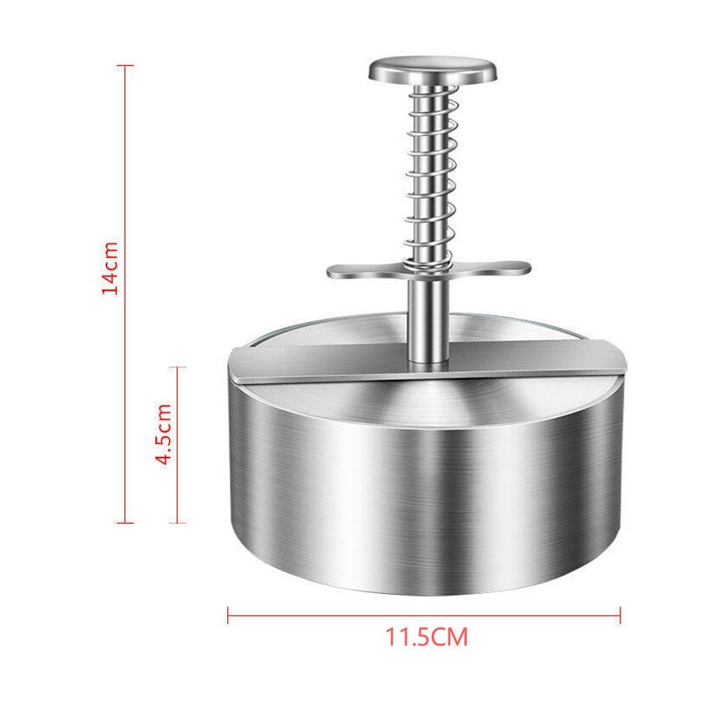 Fleischpresse Fleischform Burgerpresse, Burgerpresse (1 304 Maker Hamburger AKKEE St), Patty Patty 11cm Küchenwerkzeug Burgerpresse, Edelstahl