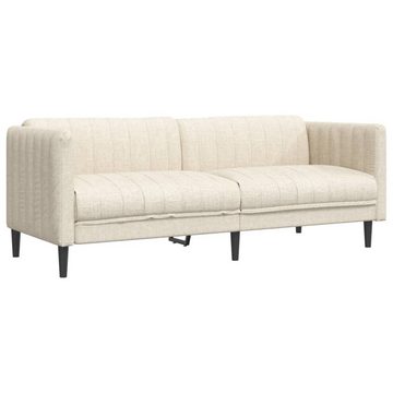 vidaXL Sofa Sofa 3-Sitzer Creme Stoff