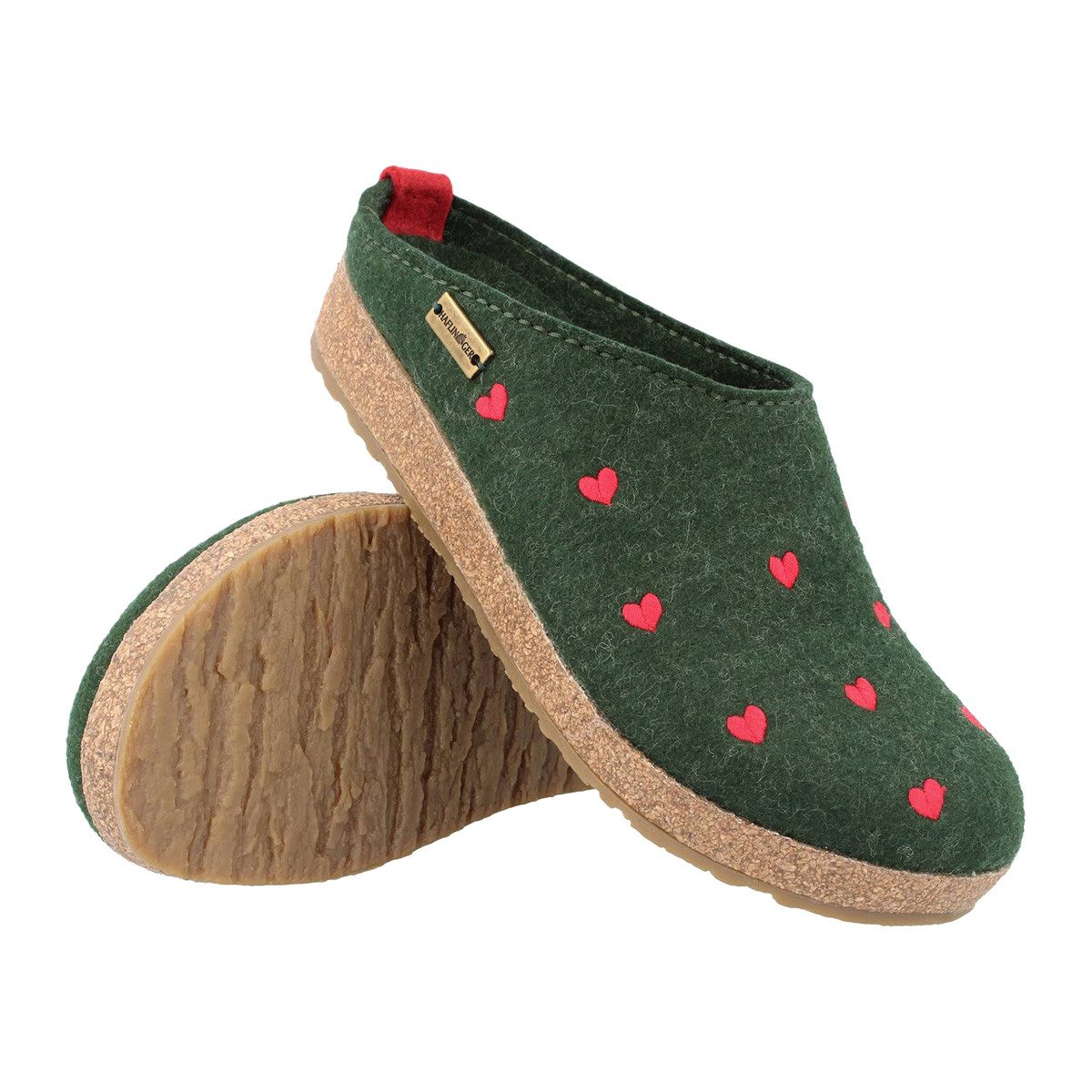 Haflinger Grizzly Cuoricini Clog (1-tlg) Clogs - Bequem und wärmend, Anatomisch geformtes Fußbett