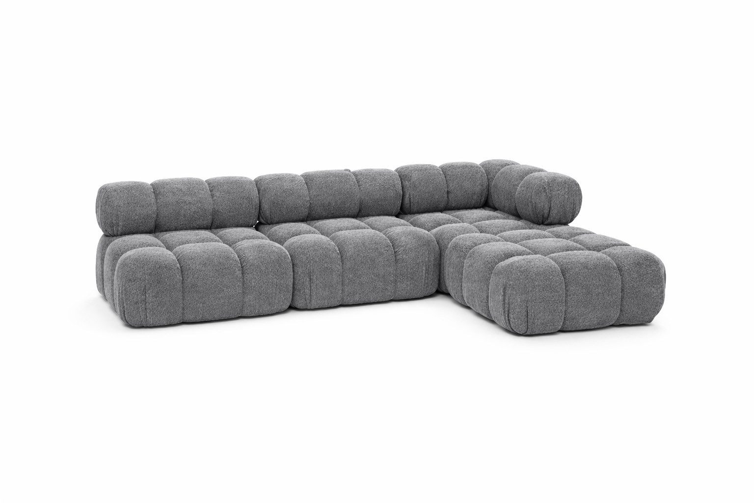 Kaiser Möbel Ecksofa L-form, Wohnlandschaft für Wohnzimmer, Bouclé-Stoff Abriamo, Selia, Ecksofa, Modernes L-Design,Weiche, abgerundete Formen,Trendiger Bouclé-Stoff