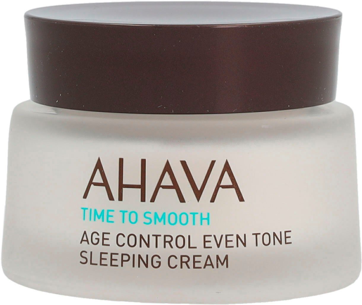AHAVA Nachtcreme Time To Smooth Age Control Even Tone Sleeping Cream, Bekämpft erste Fältchen, maximiert die Zellerneurung.