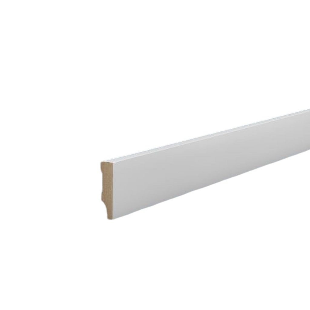 Südbrock Sockelleiste Sockelleiste weiß MDF 10 x 40 mm Foliert RAL 9016 Fußleisten, L: 250 cm, H: 4 cm, 1-St.